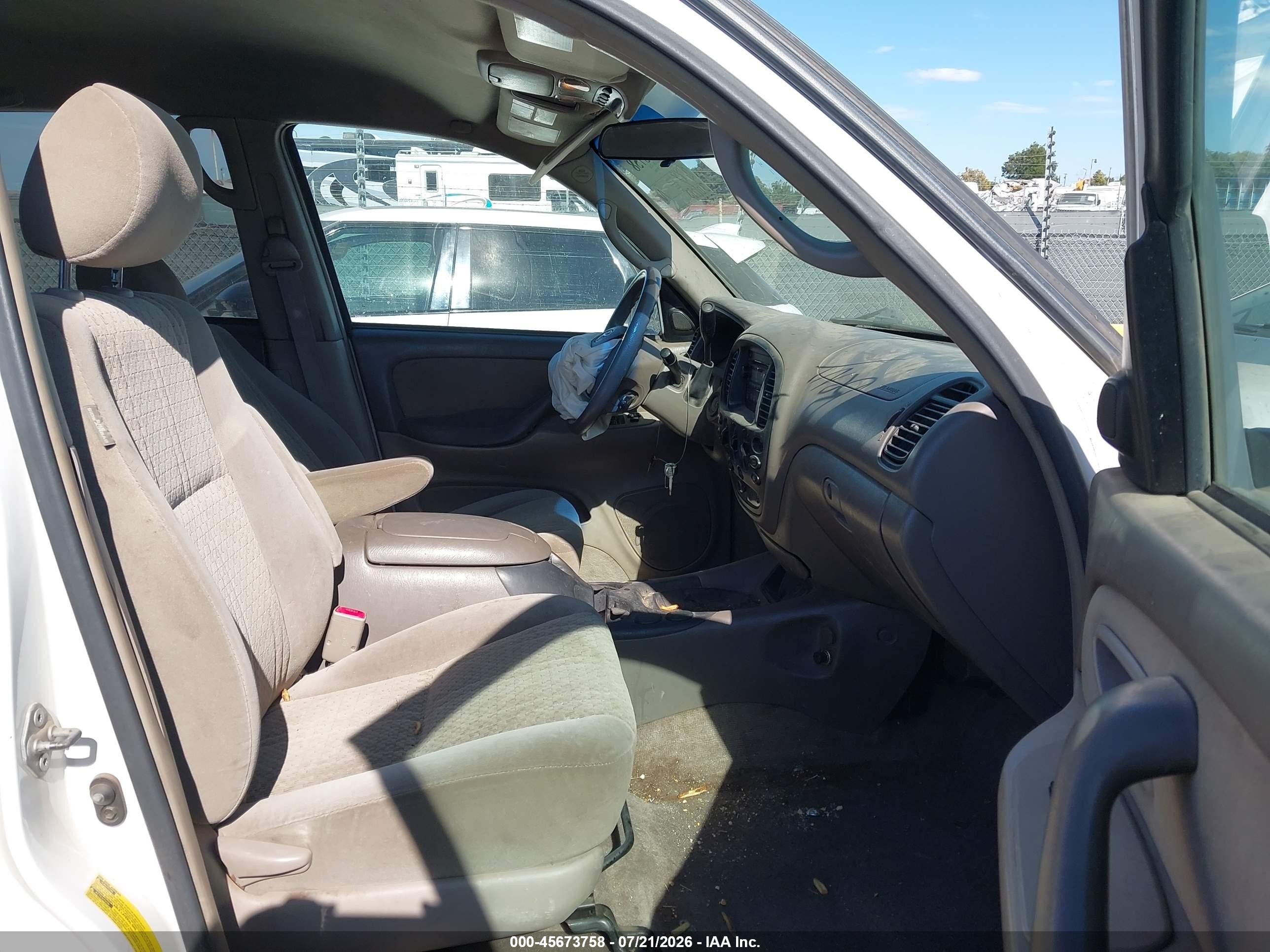 2005 Toyota Tundra Sr5 V8 White vin: 5TBDT441X5S495386
