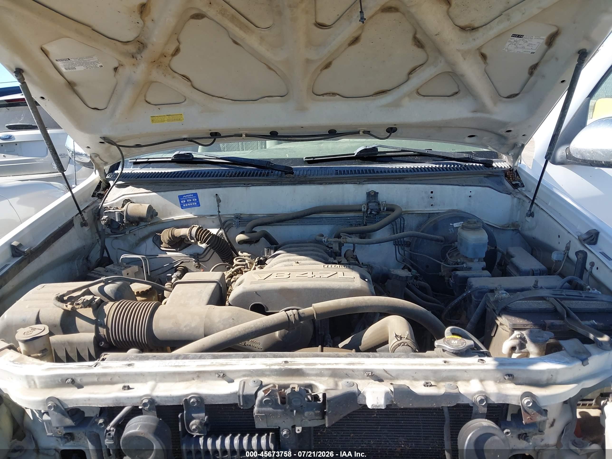 2005 Toyota Tundra Sr5 V8 White vin: 5TBDT441X5S495386