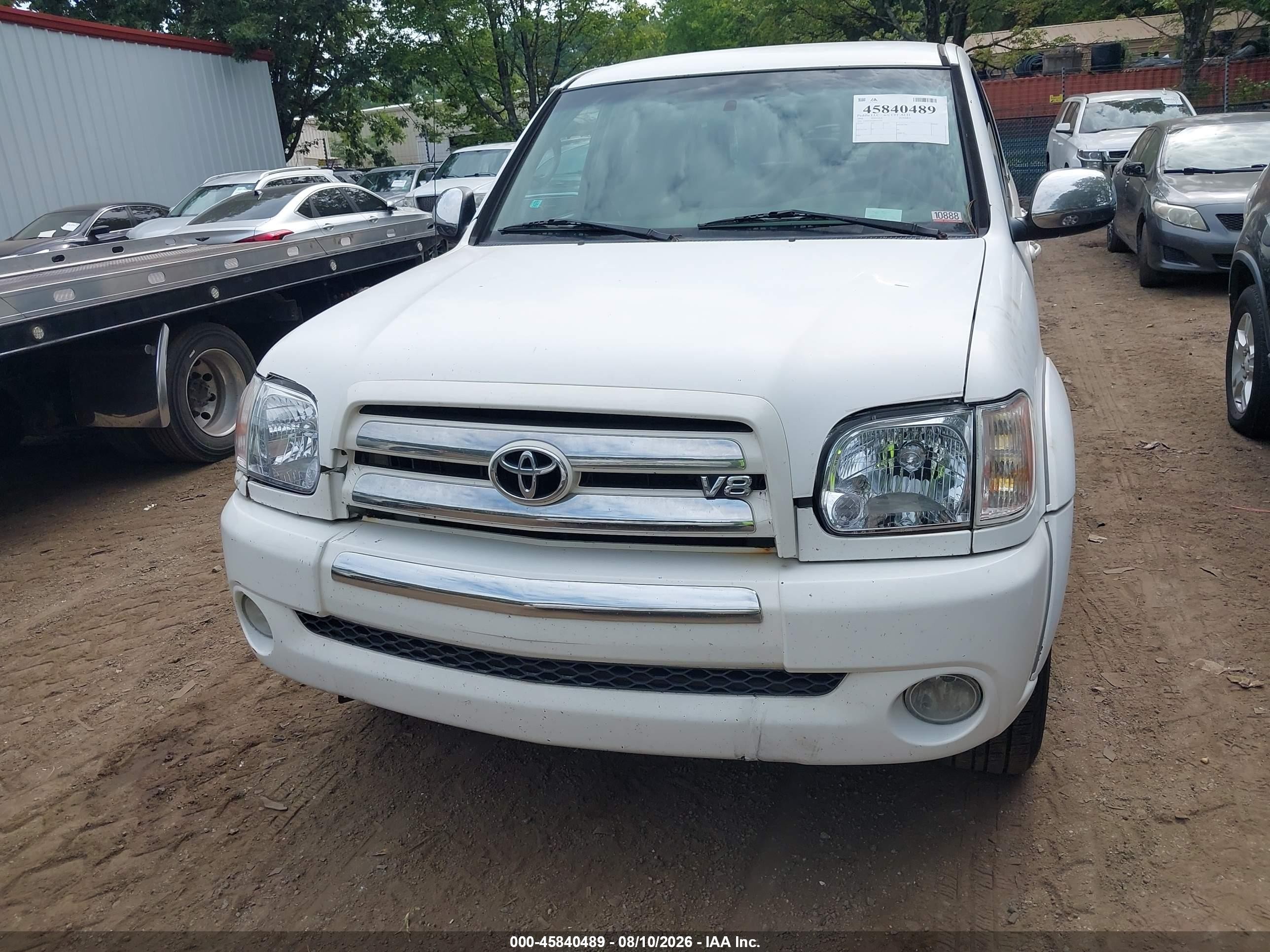 2006 Toyota Tundra Sr5 V8 White vin: 5TBDT441X6S502564