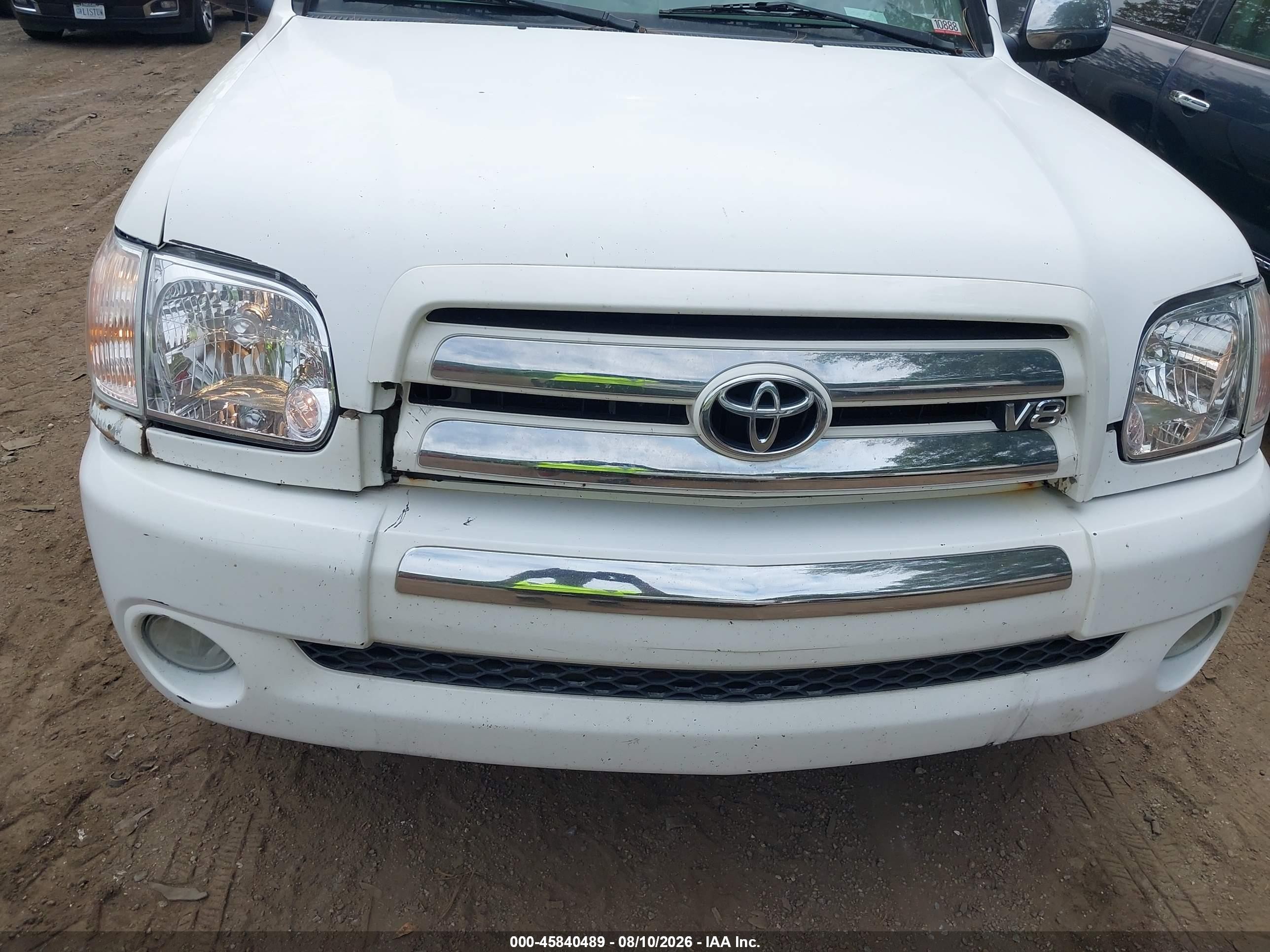 2006 Toyota Tundra Sr5 V8 White vin: 5TBDT441X6S502564