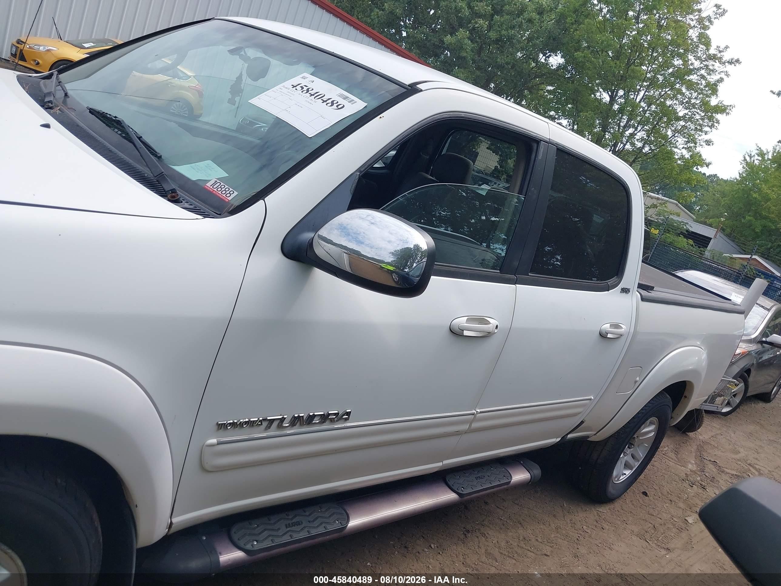 2006 Toyota Tundra Sr5 V8 White vin: 5TBDT441X6S502564