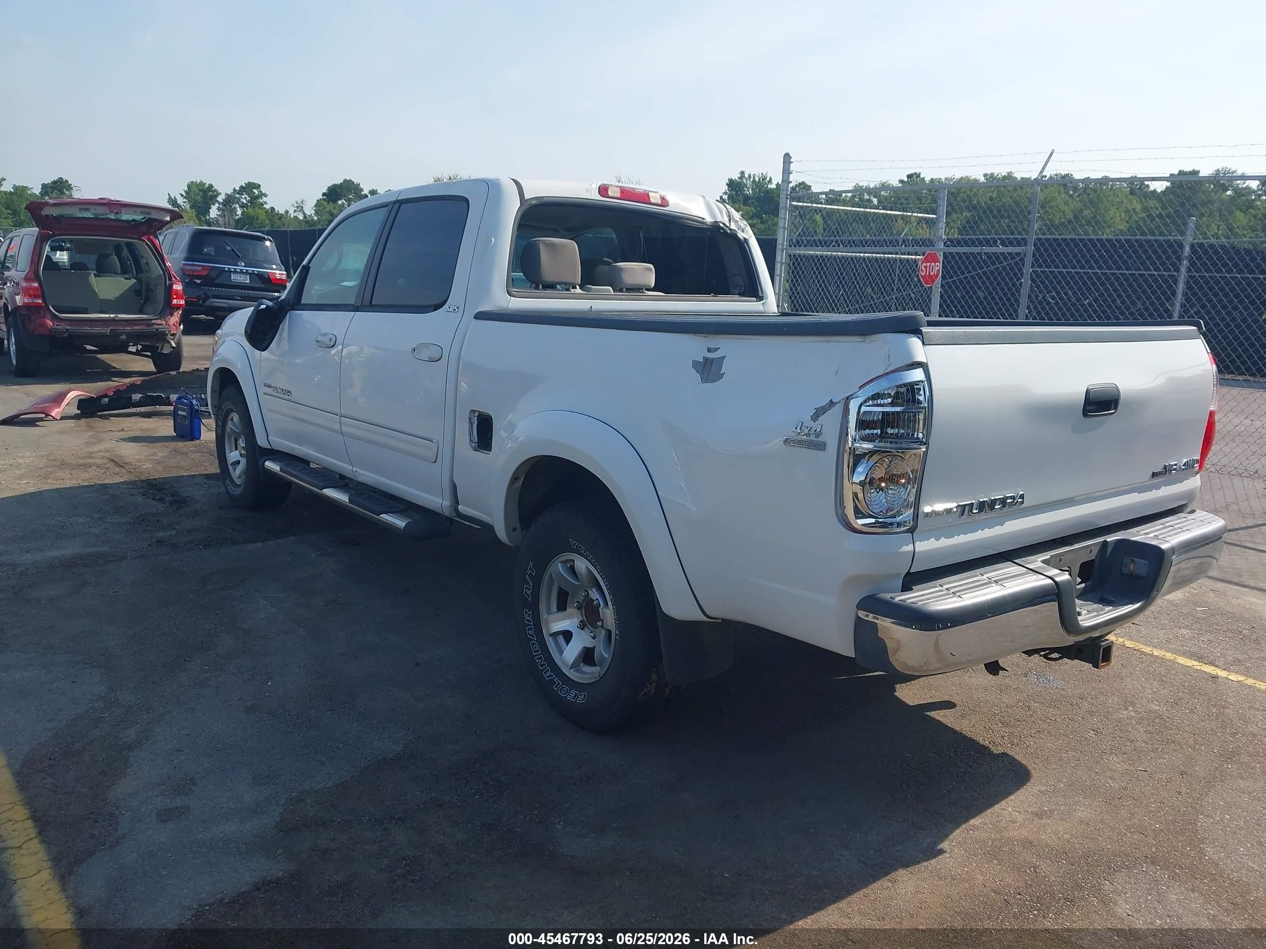 2006 Toyota Tundra Sr5 V8 White vin: 5TBDT441X6S507814