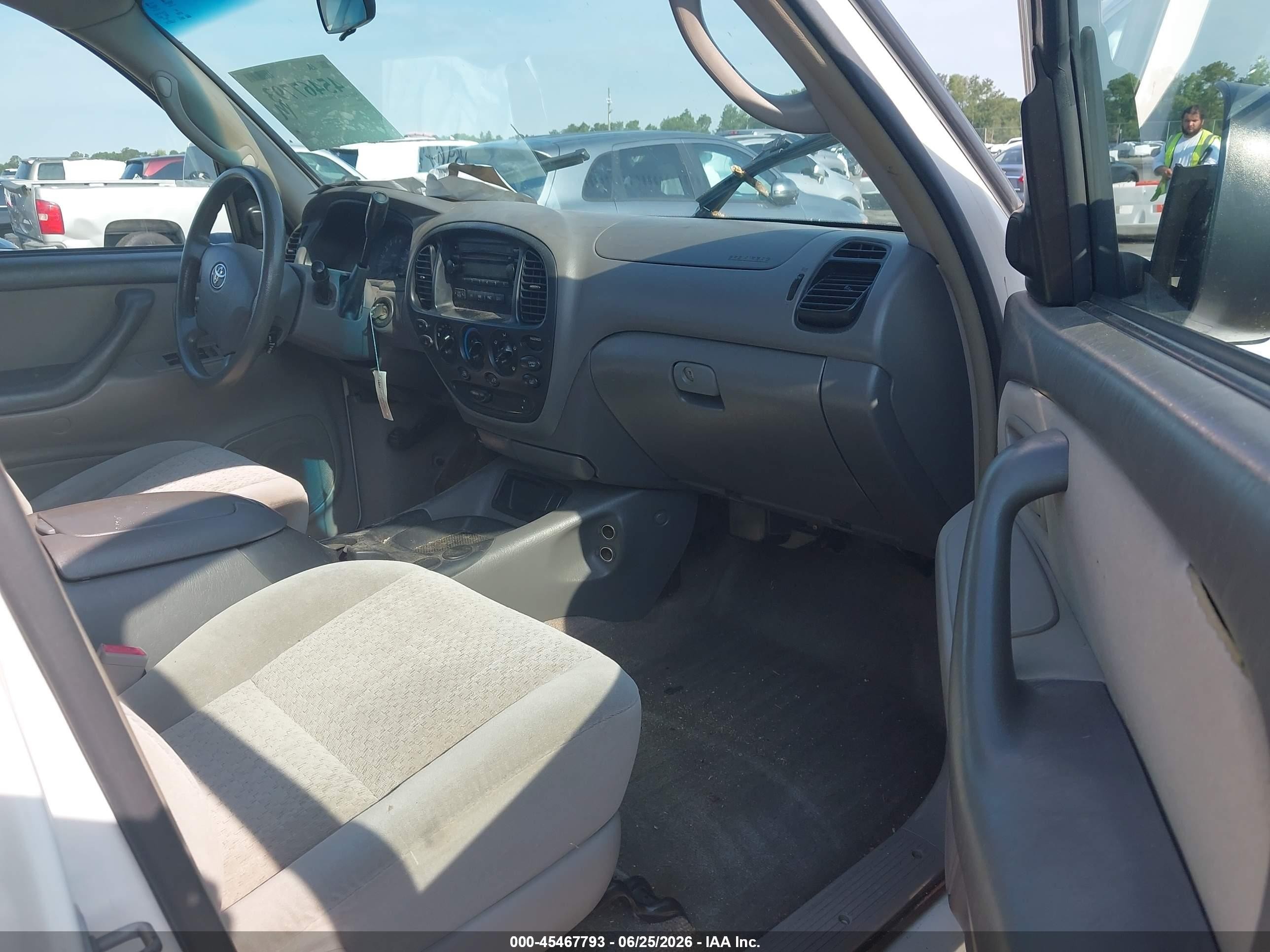 2006 Toyota Tundra Sr5 V8 White vin: 5TBDT441X6S507814