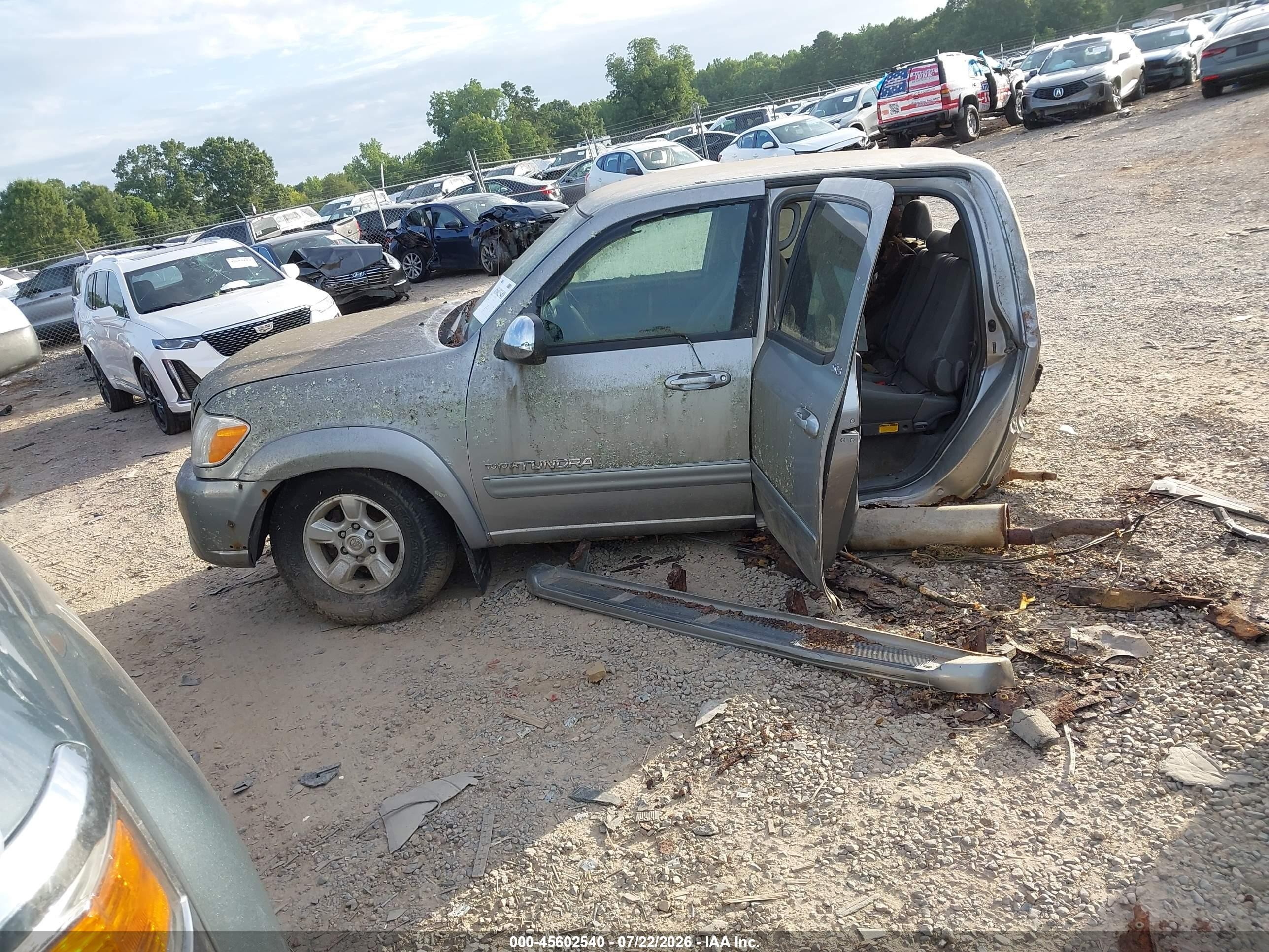 2006 Toyota Tundra Sr5 V8 Silver vin: 5TBDT441X6S521759