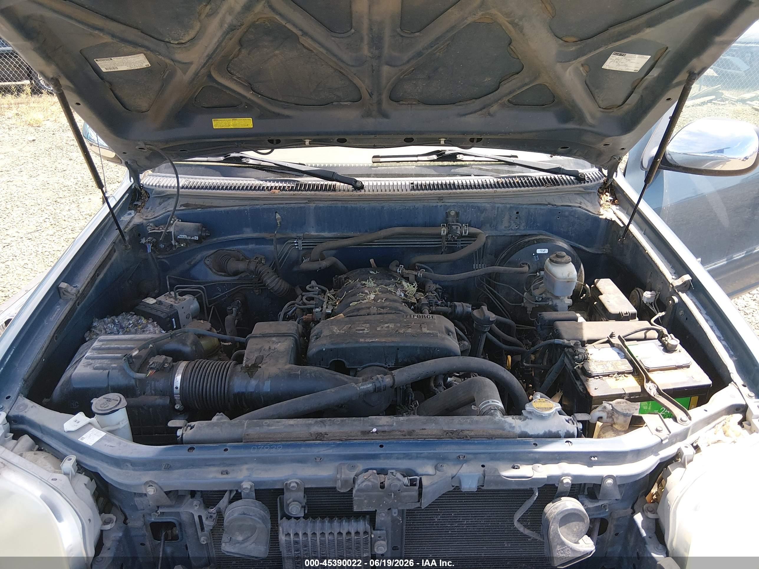 2006 Toyota Tundra Sr5 V8 Light Blue vin: 5TBDT441X6S534172