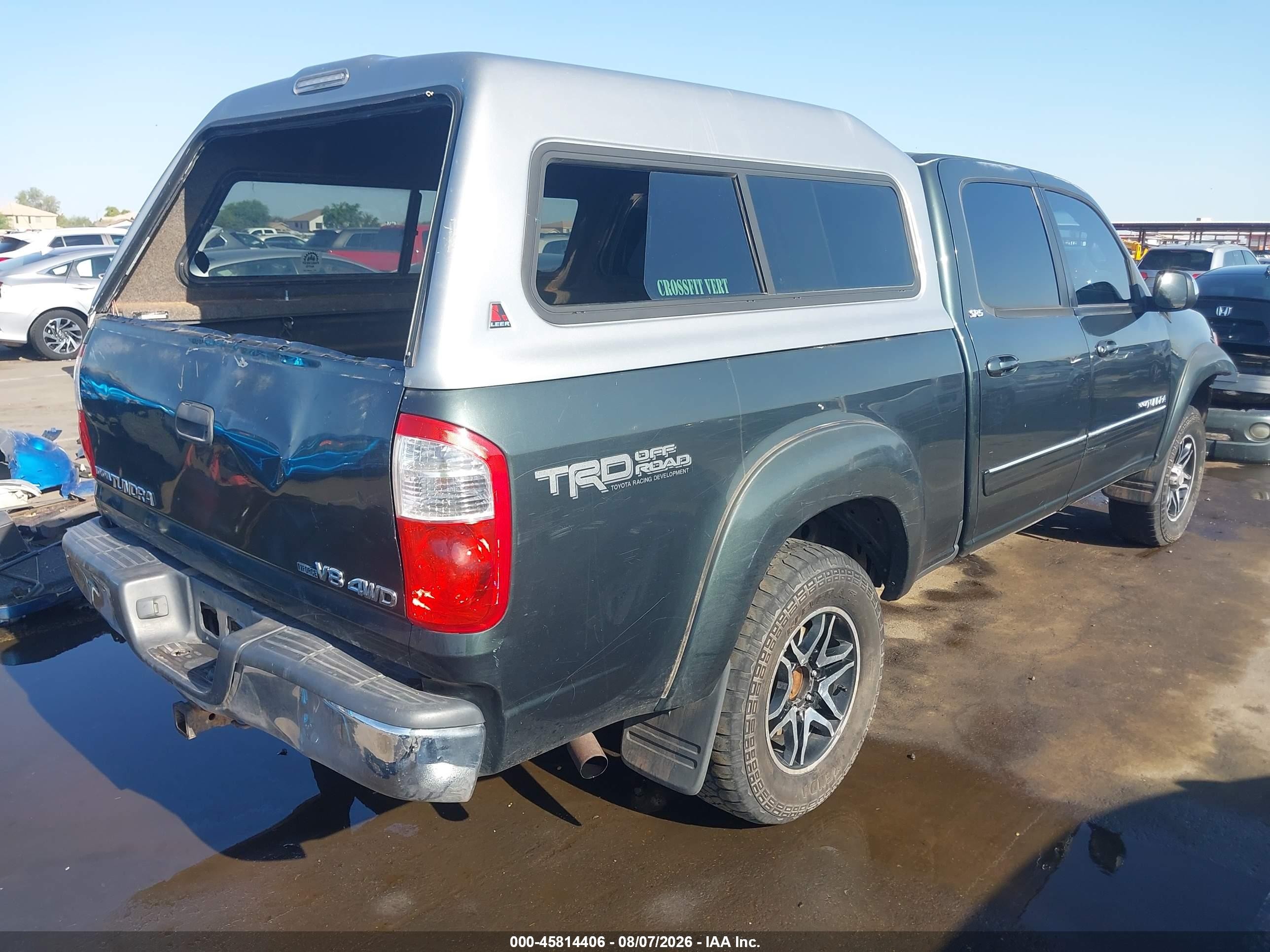 2006 Toyota Tundra Sr5 V8 Green vin: 5TBDT441X6S538237