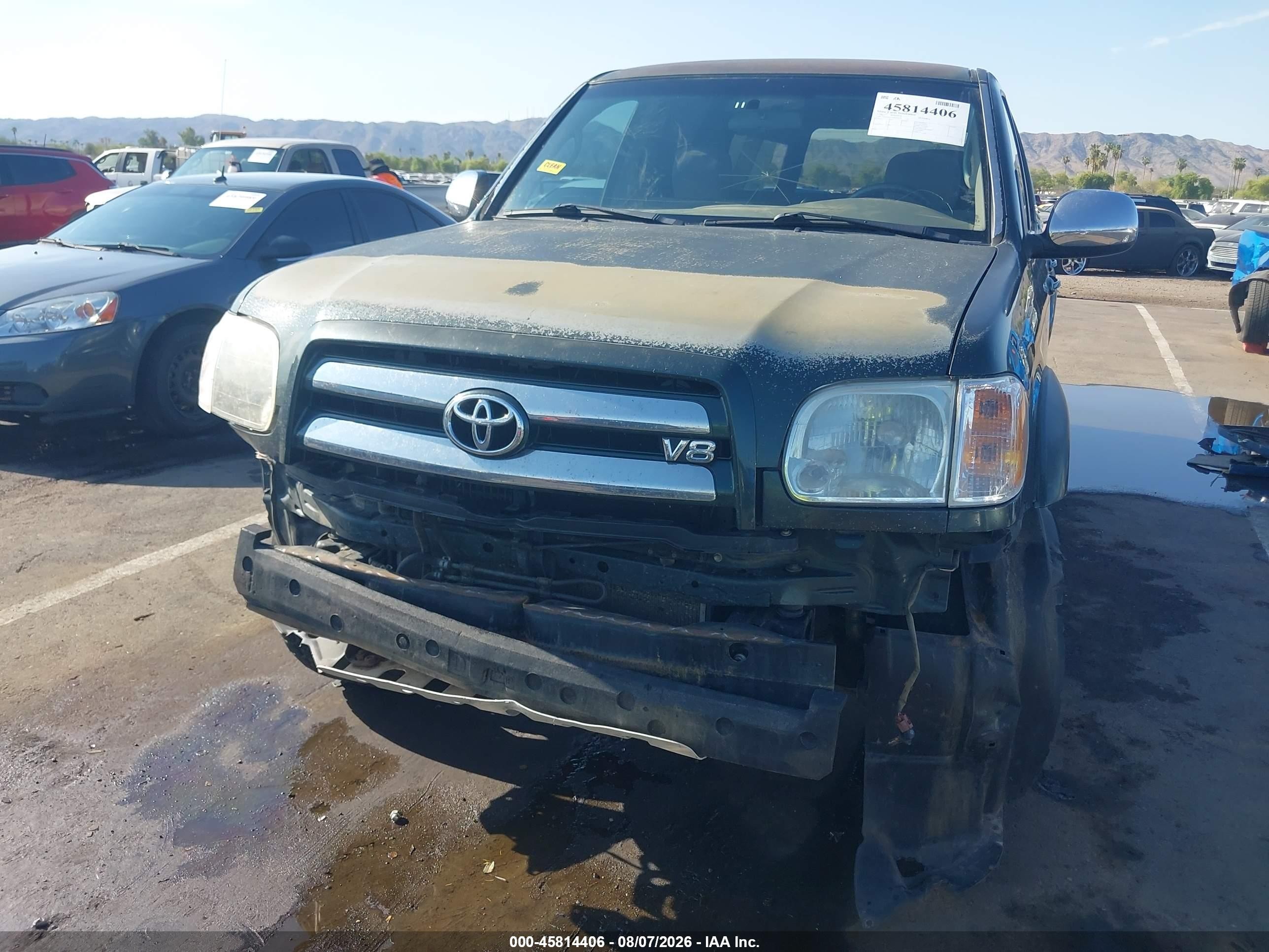2006 Toyota Tundra Sr5 V8 Green vin: 5TBDT441X6S538237