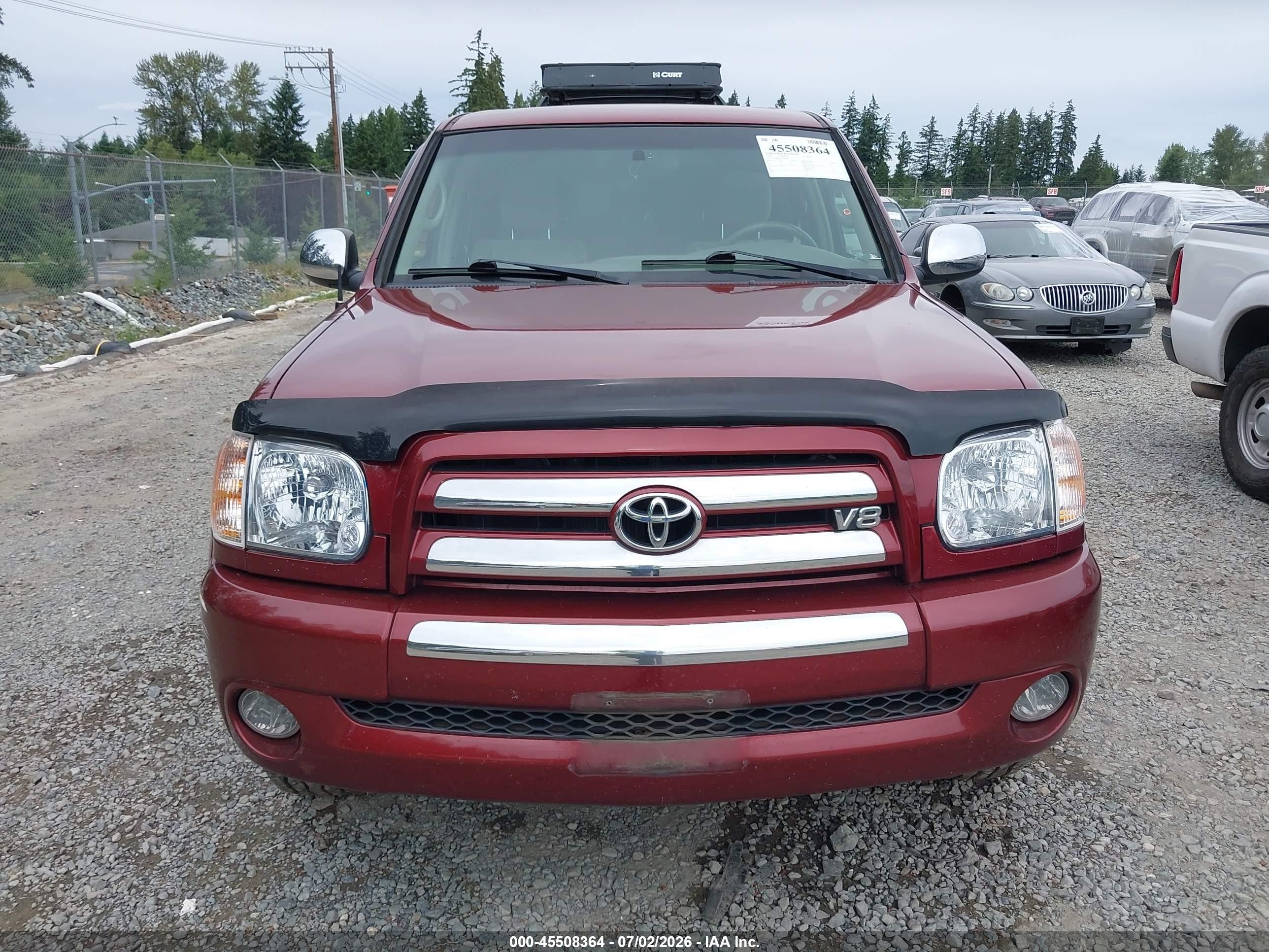 2006 Toyota Tundra Sr5 V8 Red vin: 5TBDT441X6S545947