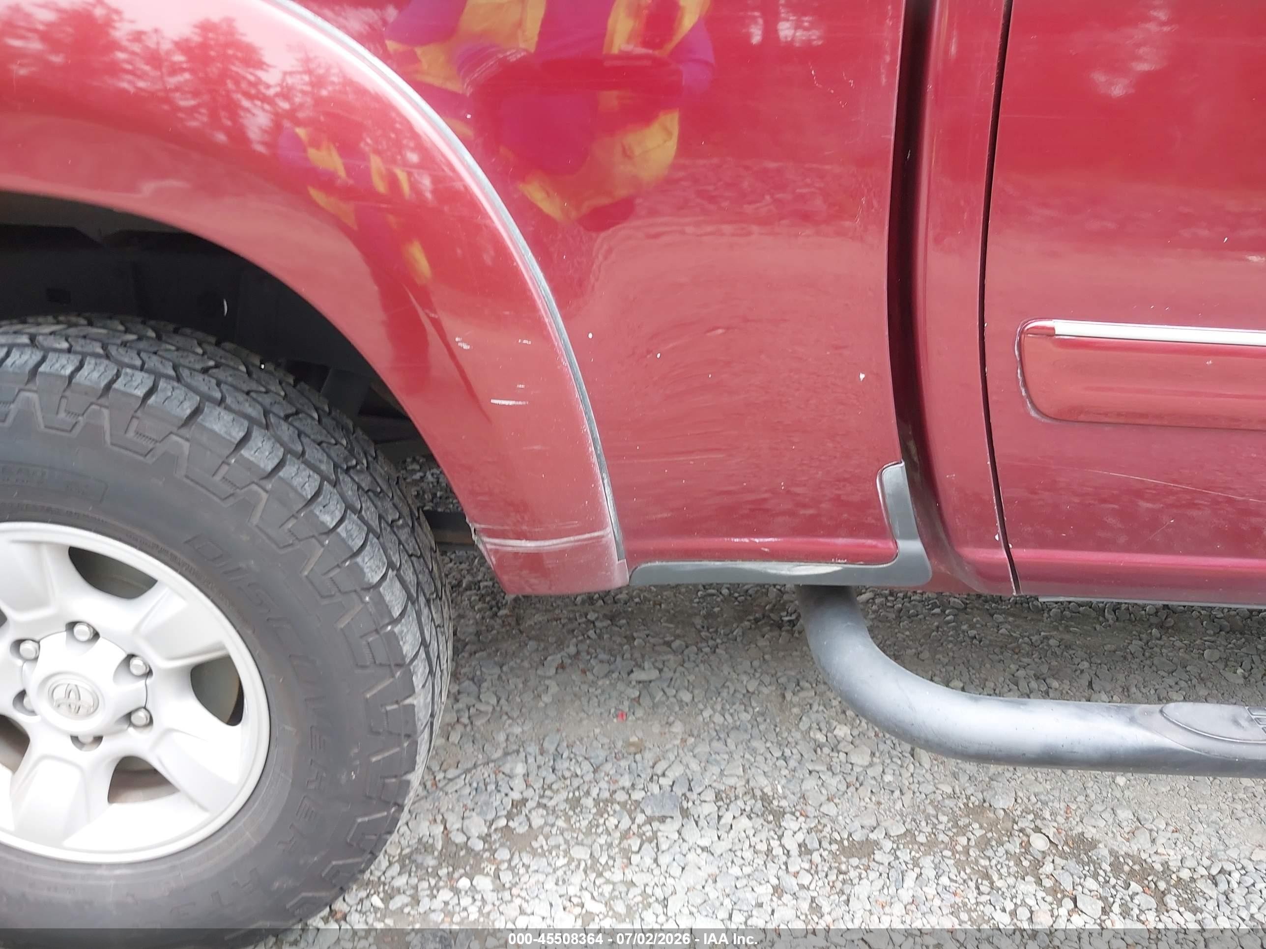 2006 Toyota Tundra Sr5 V8 Red vin: 5TBDT441X6S545947