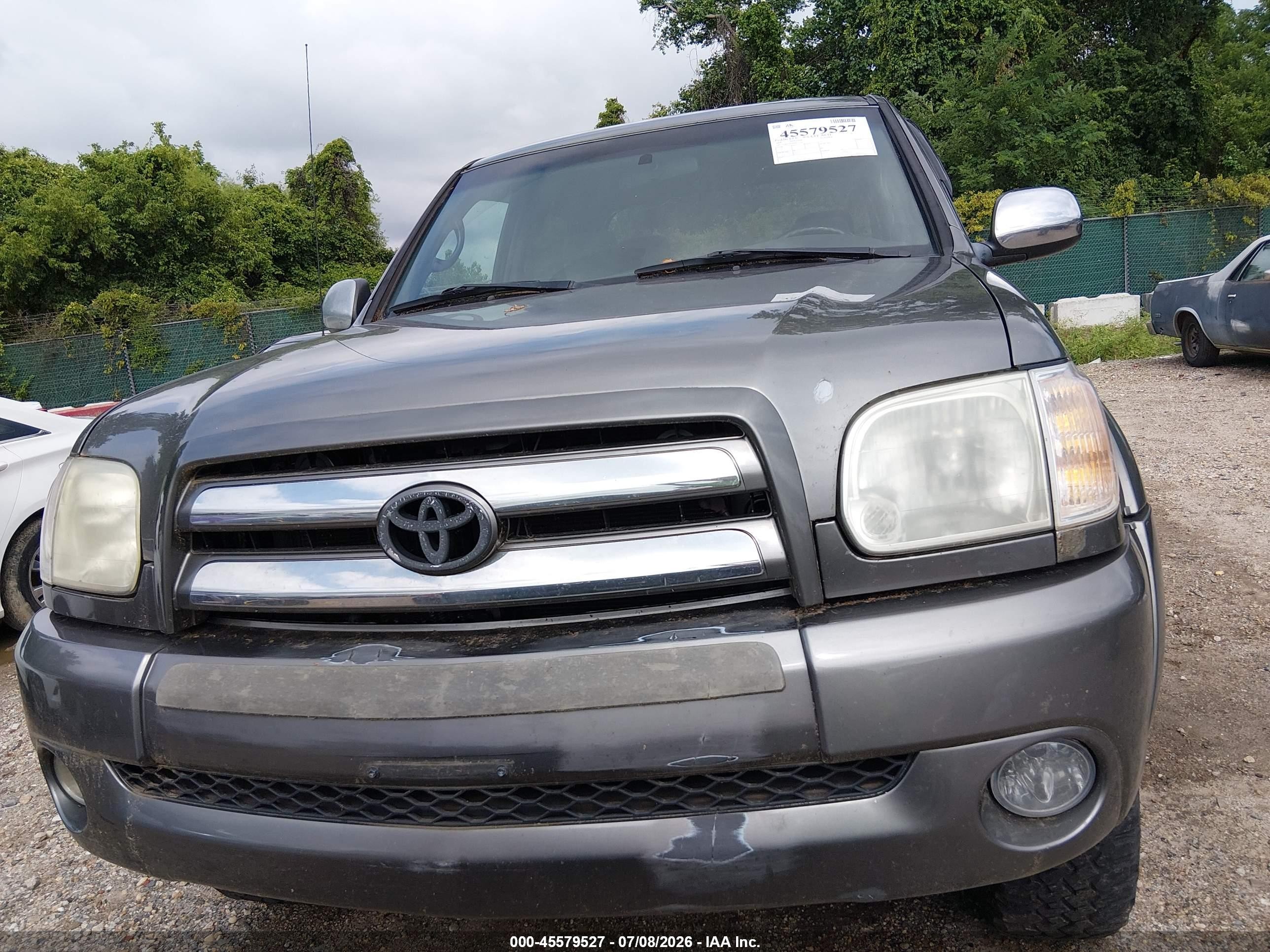 2006 Toyota Tundra Sr5 V8 Gray vin: 5TBDT441X6S552137