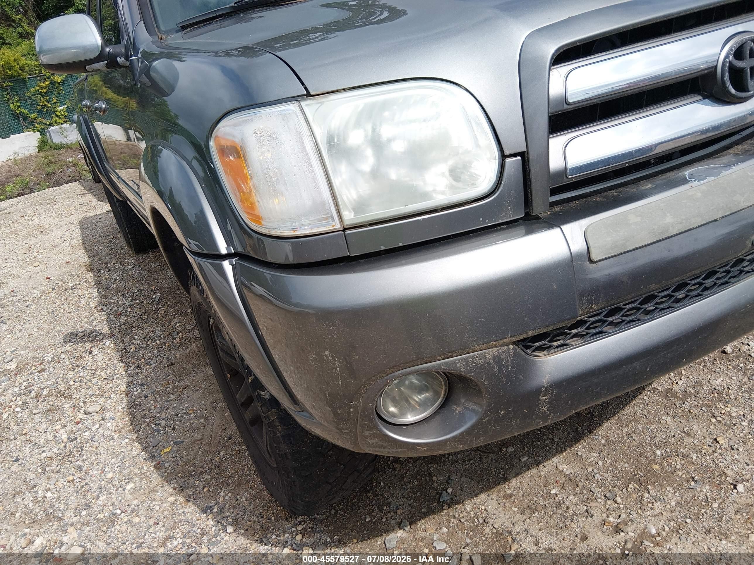 2006 Toyota Tundra Sr5 V8 Gray vin: 5TBDT441X6S552137