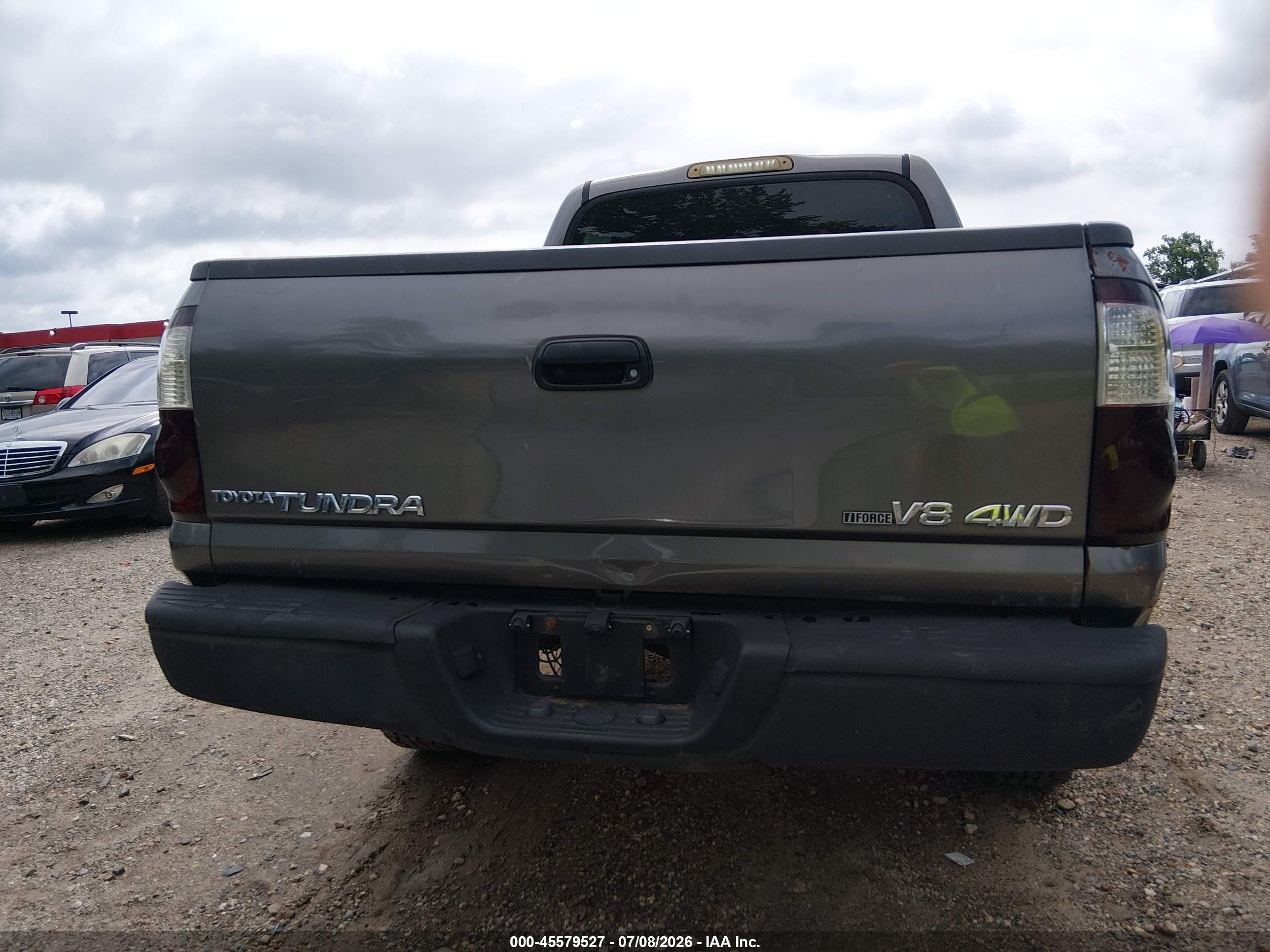 2006 Toyota Tundra Sr5 V8 Gray vin: 5TBDT441X6S552137