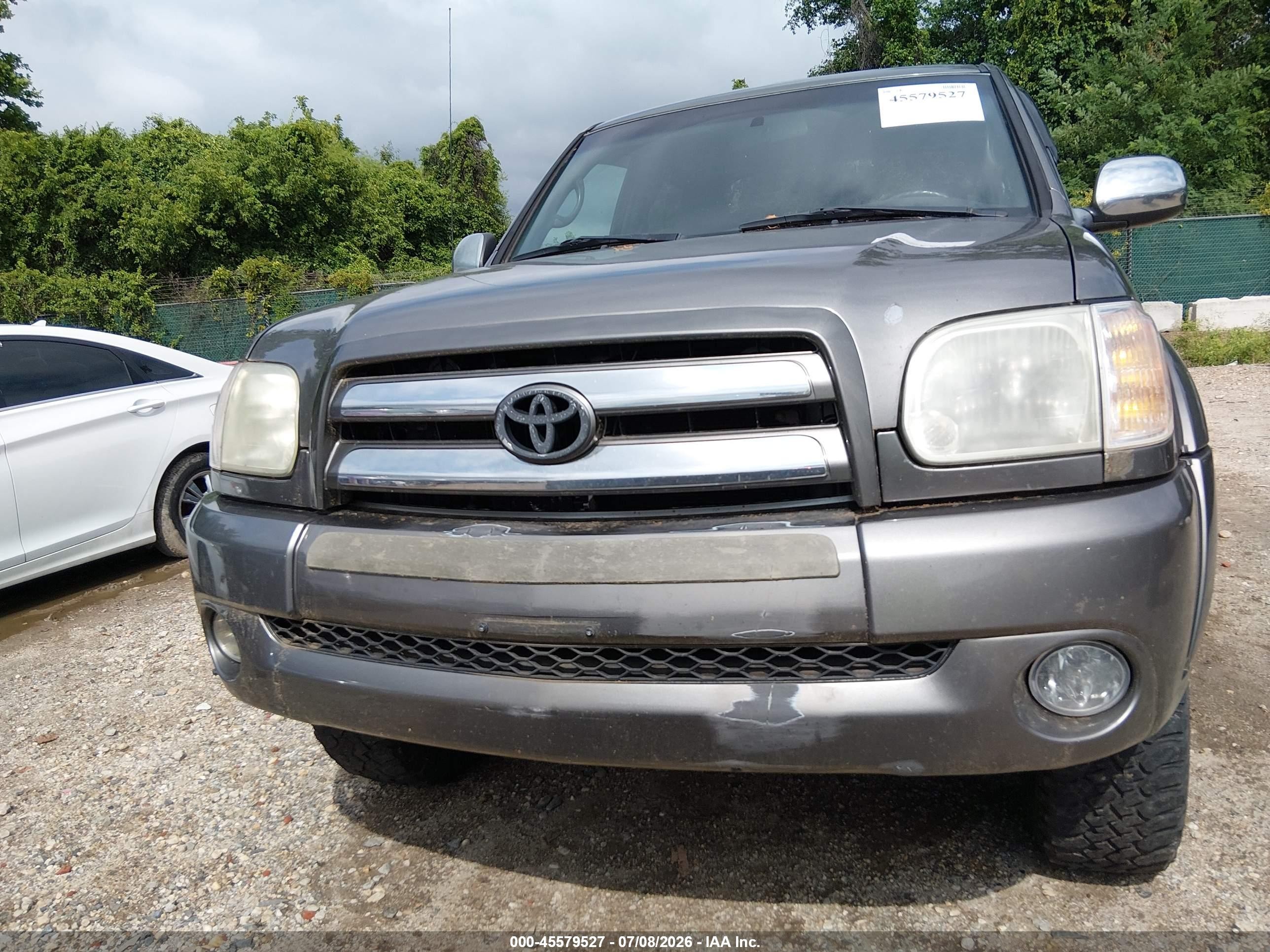 2006 Toyota Tundra Sr5 V8 Gray vin: 5TBDT441X6S552137