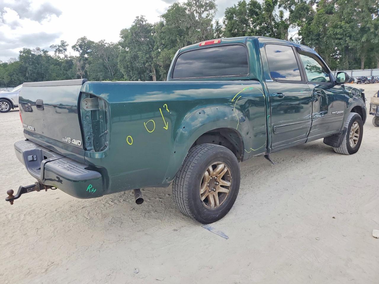 2004 Toyota Tundra Double Cab Limited Зеленый vin: 5TBDT48124S466313