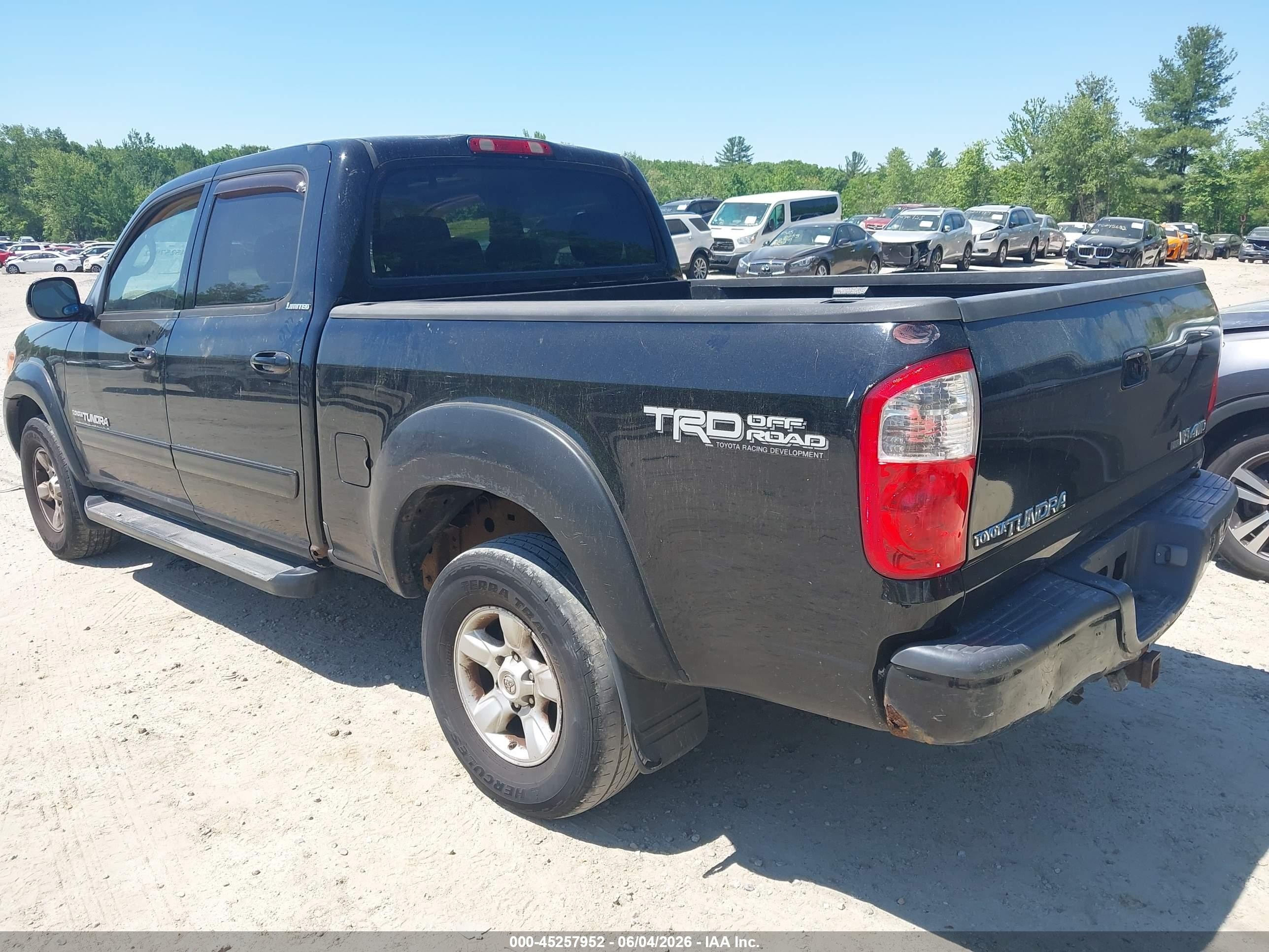 2006 Toyota Tundra Limited V8 Black vin: 5TBDT48126S546813