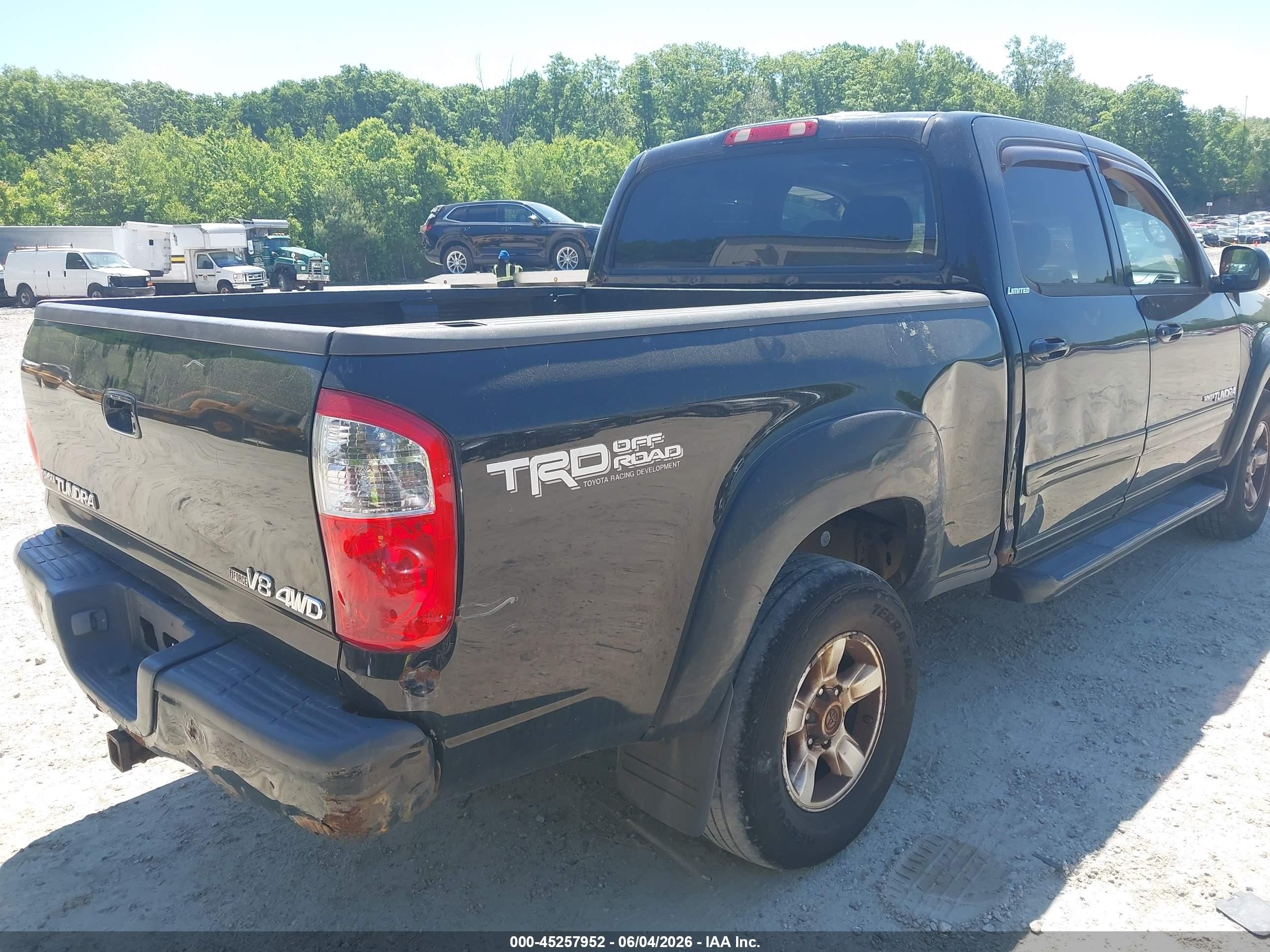 2006 Toyota Tundra Limited V8 Black vin: 5TBDT48126S546813