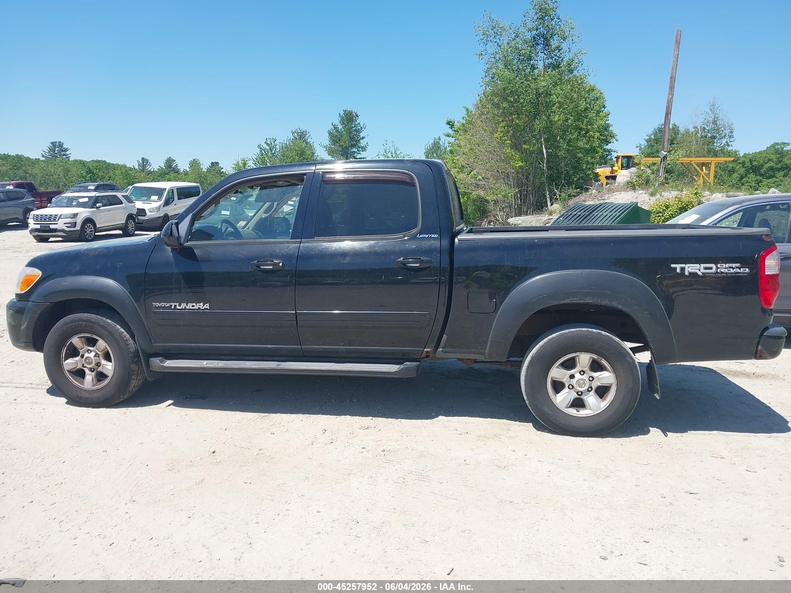 2006 Toyota Tundra Limited V8 Black vin: 5TBDT48126S546813