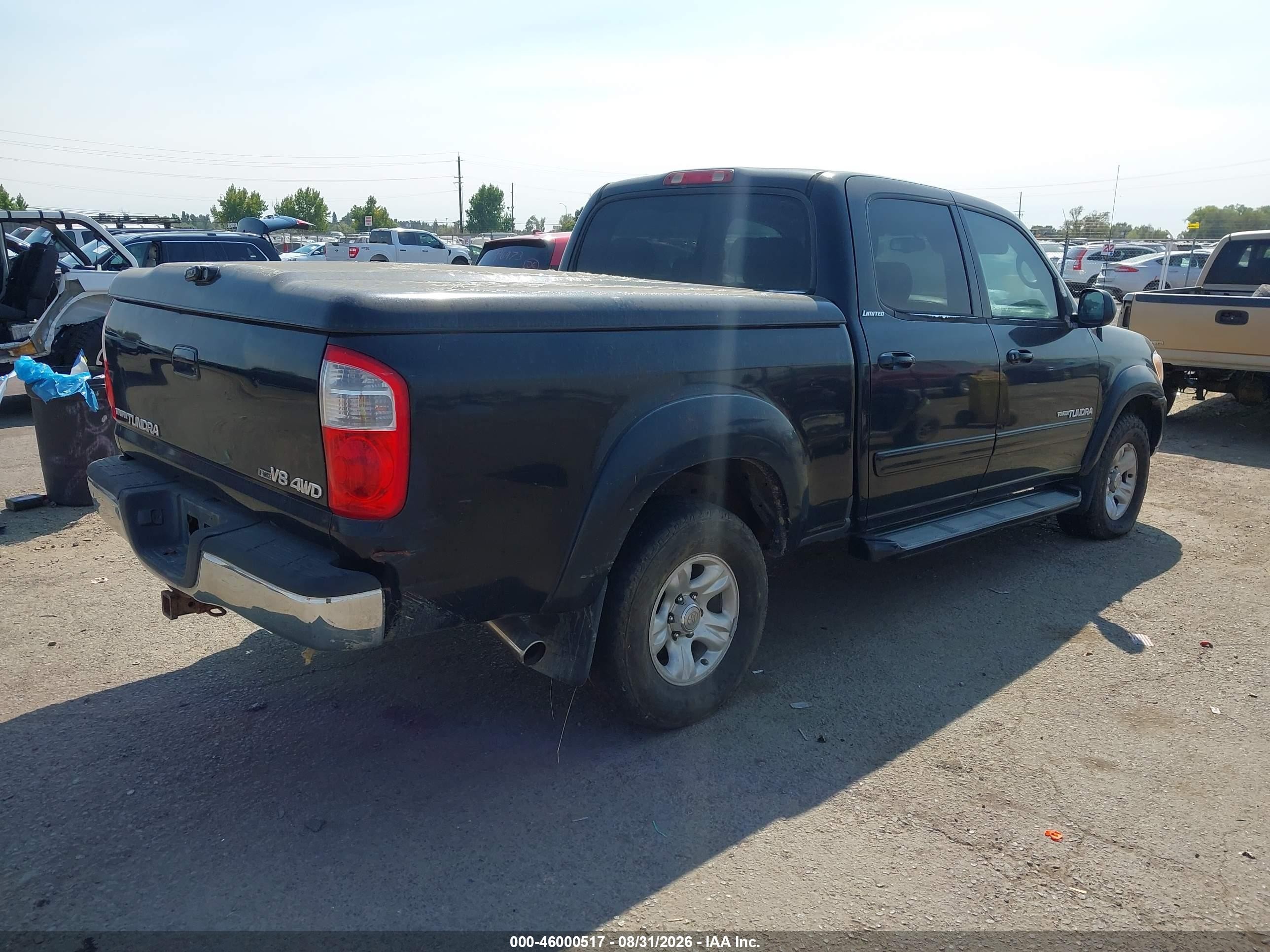 2005 Toyota Tundra Limited V8 Black vin: 5TBDT48135S492808