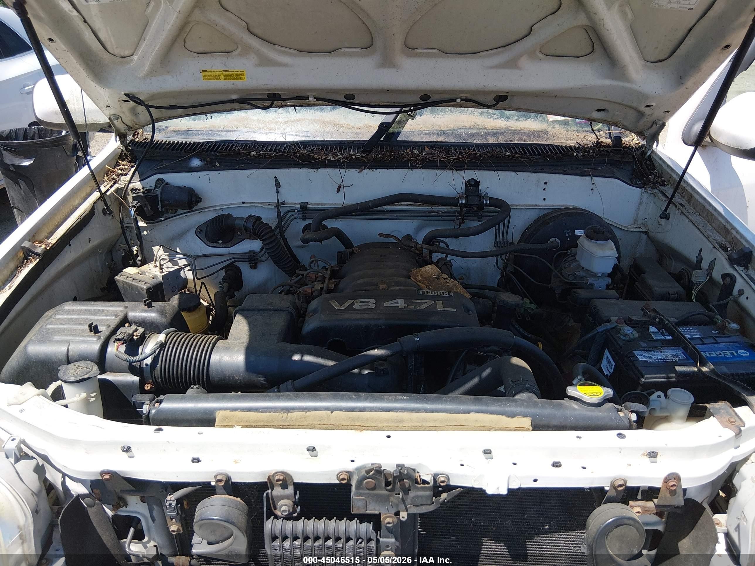 2005 Toyota Tundra Limited V8 White vin: 5TBDT48145S475788