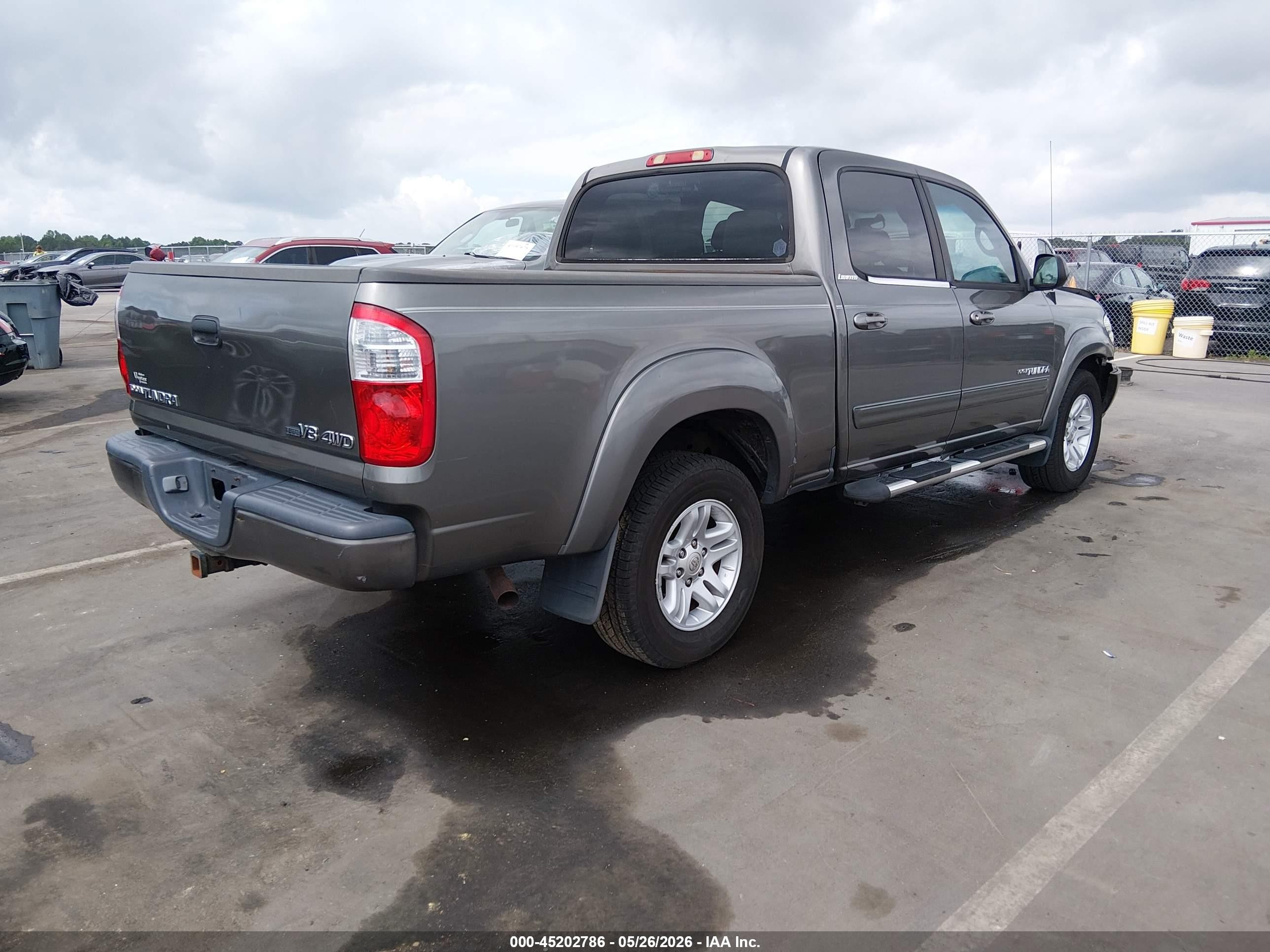2004 Toyota Tundra Limited V8 Gray vin: 5TBDT48154S463955