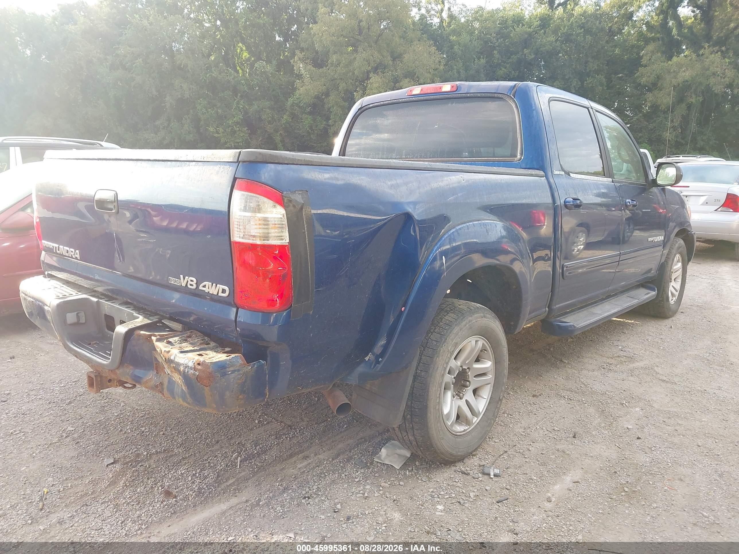 2005 Toyota Tundra Limited V8 Blue vin: 5TBDT48155S476609