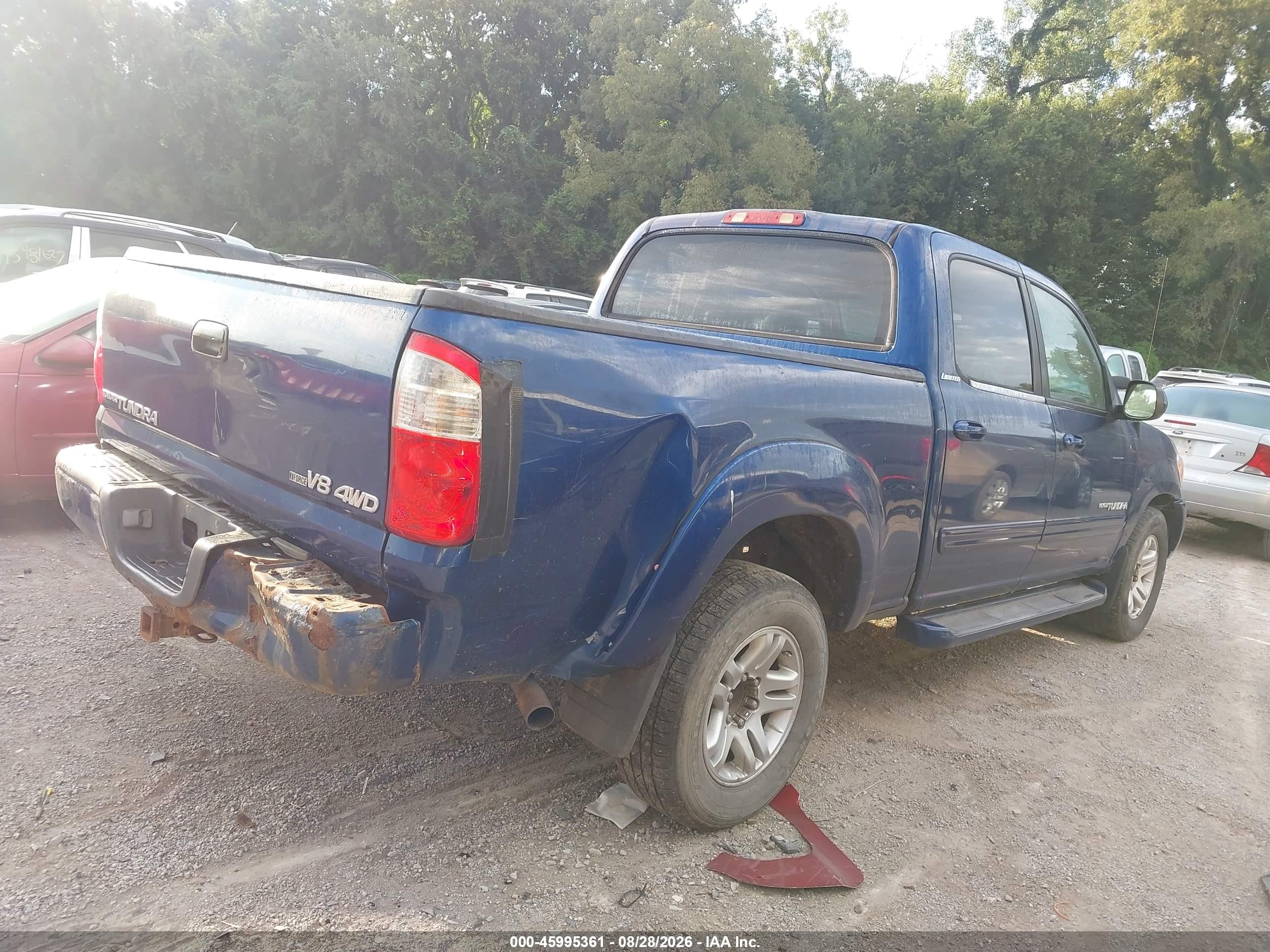 2005 Toyota Tundra Limited V8 Blue vin: 5TBDT48155S476609