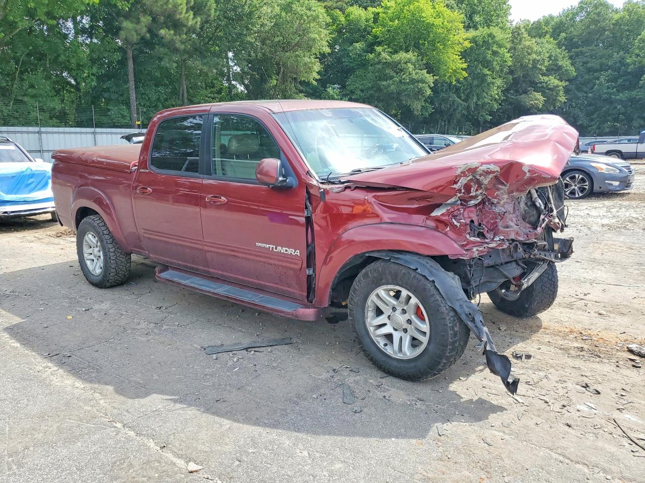 2004 Toyota Tundra Double Cab Limited Burgundy vin: 5TBDT48164S451085