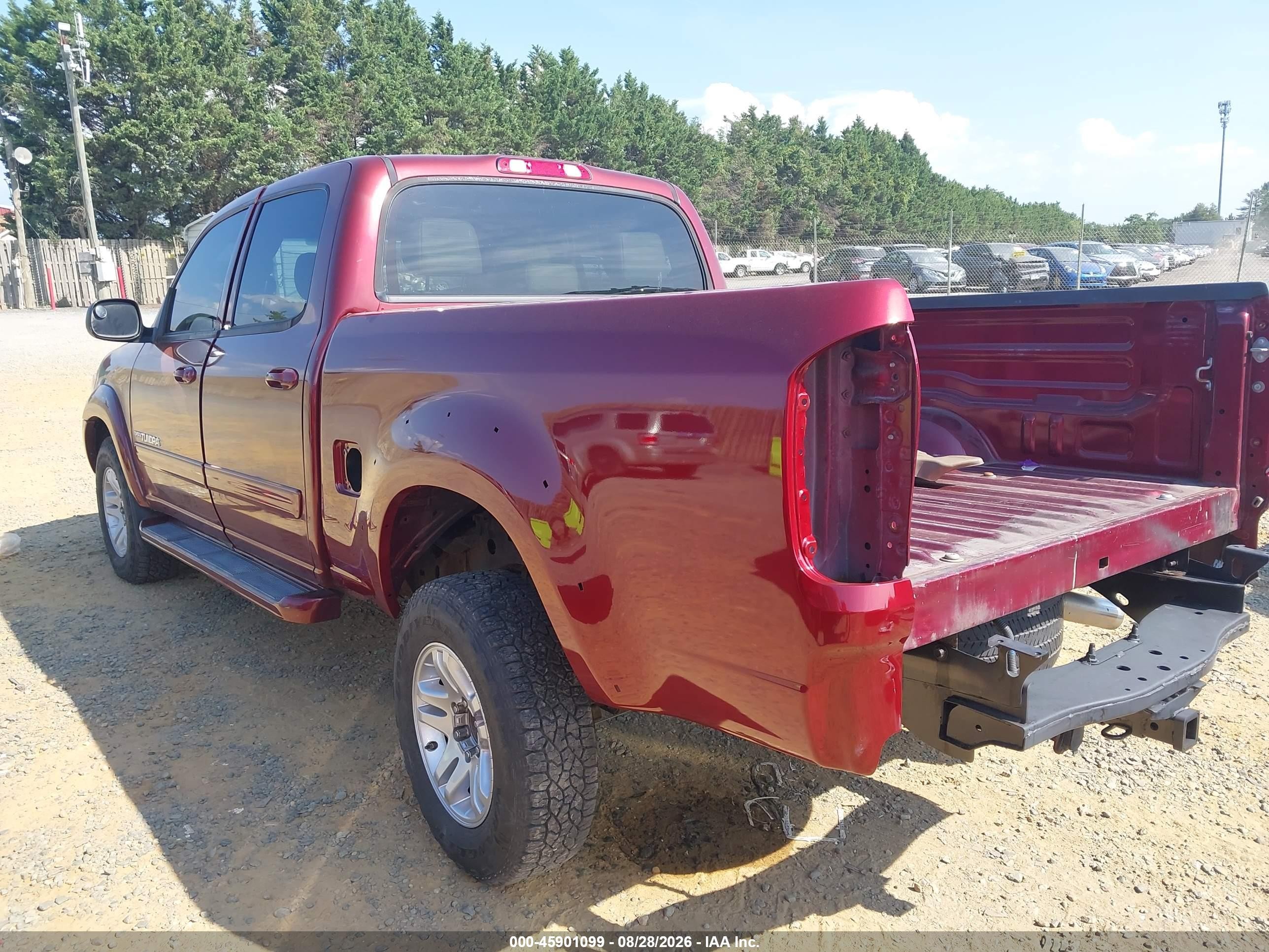 2006 Toyota Tundra Limited V8 Burgundy vin: 5TBDT48176S511393