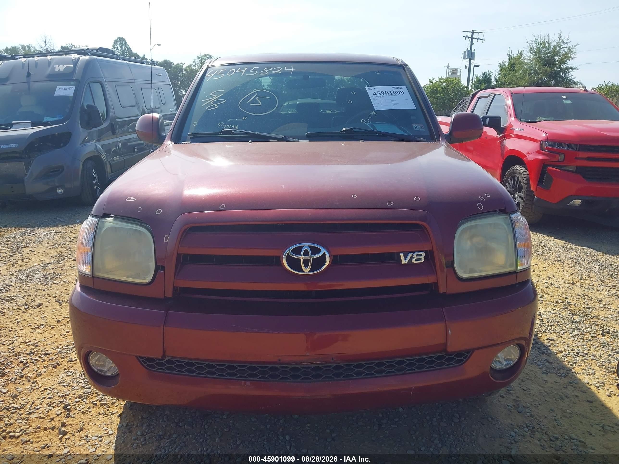 2006 Toyota Tundra Limited V8 Burgundy vin: 5TBDT48176S511393