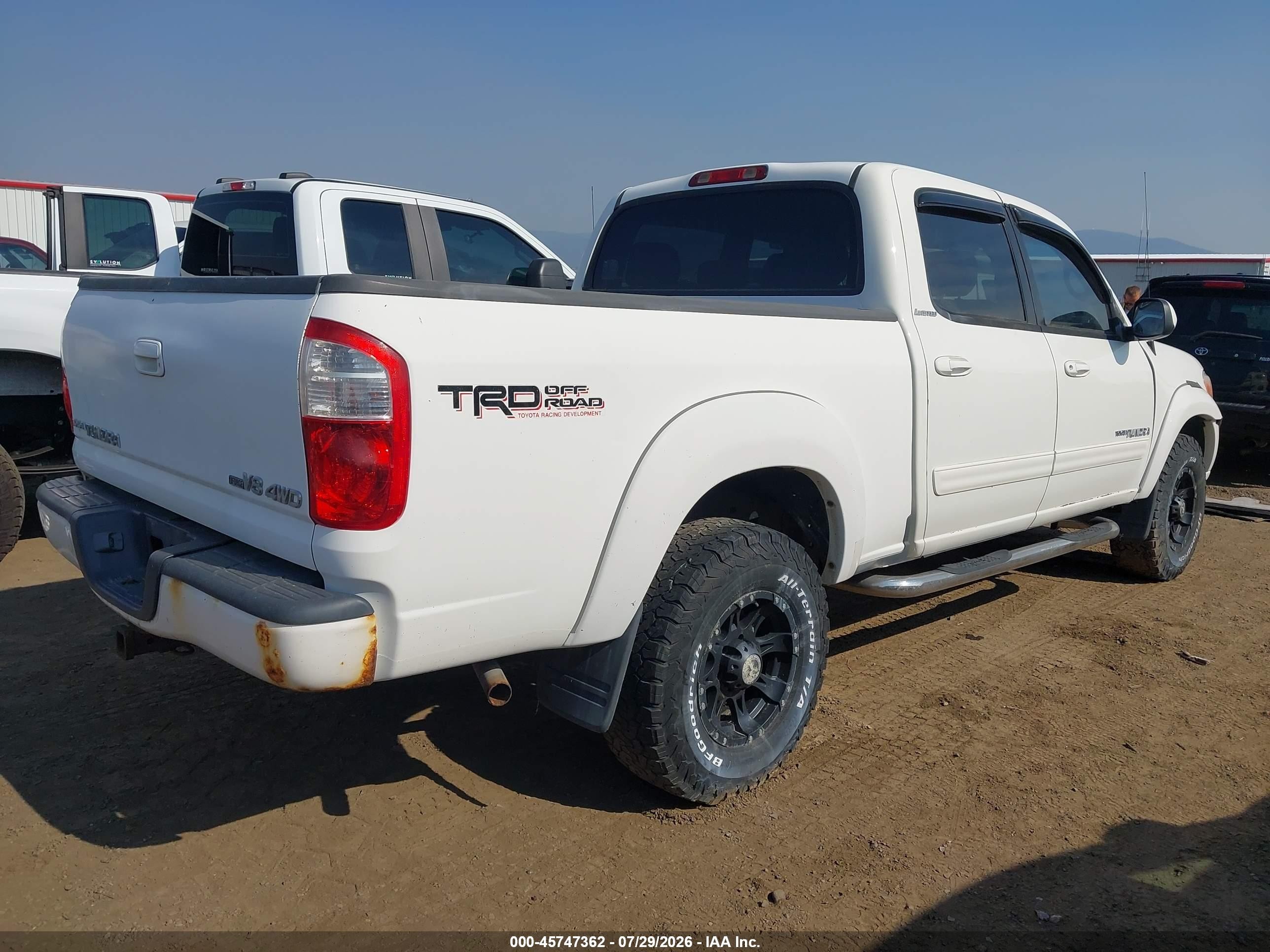 2006 Toyota Tundra Limited V8 Белый vin: 5TBDT48176S515265