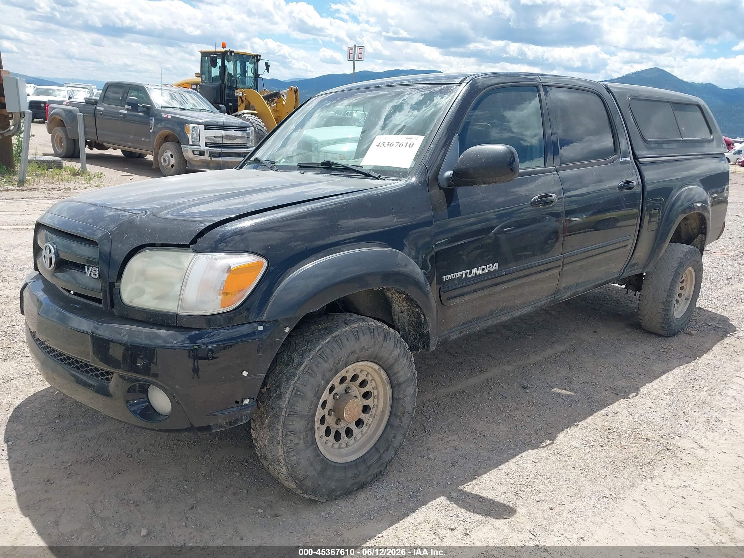 2005 Toyota Tundra Limited V8 Black vin: 5TBDT48185S498748