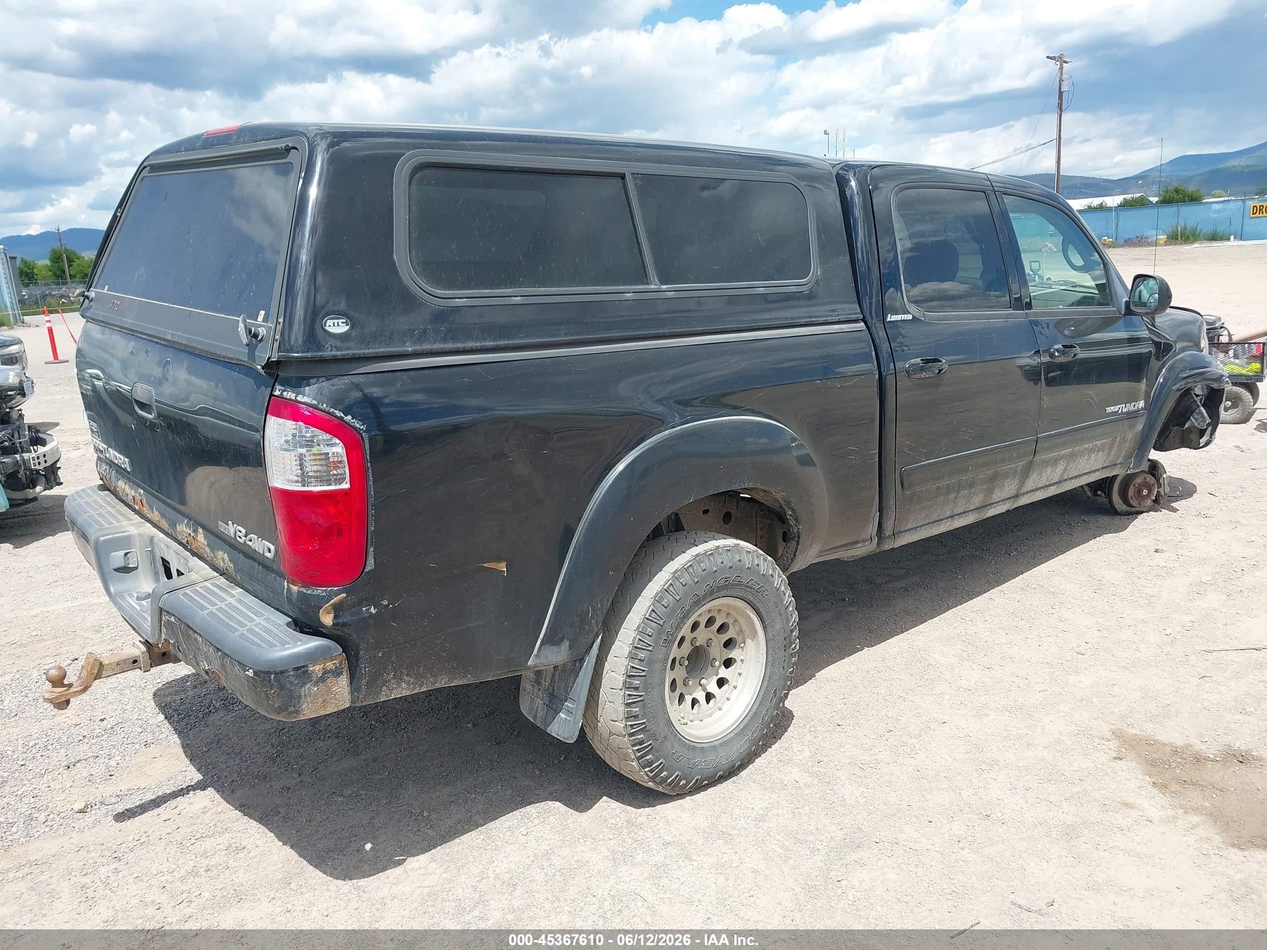 2005 Toyota Tundra Limited V8 Black vin: 5TBDT48185S498748