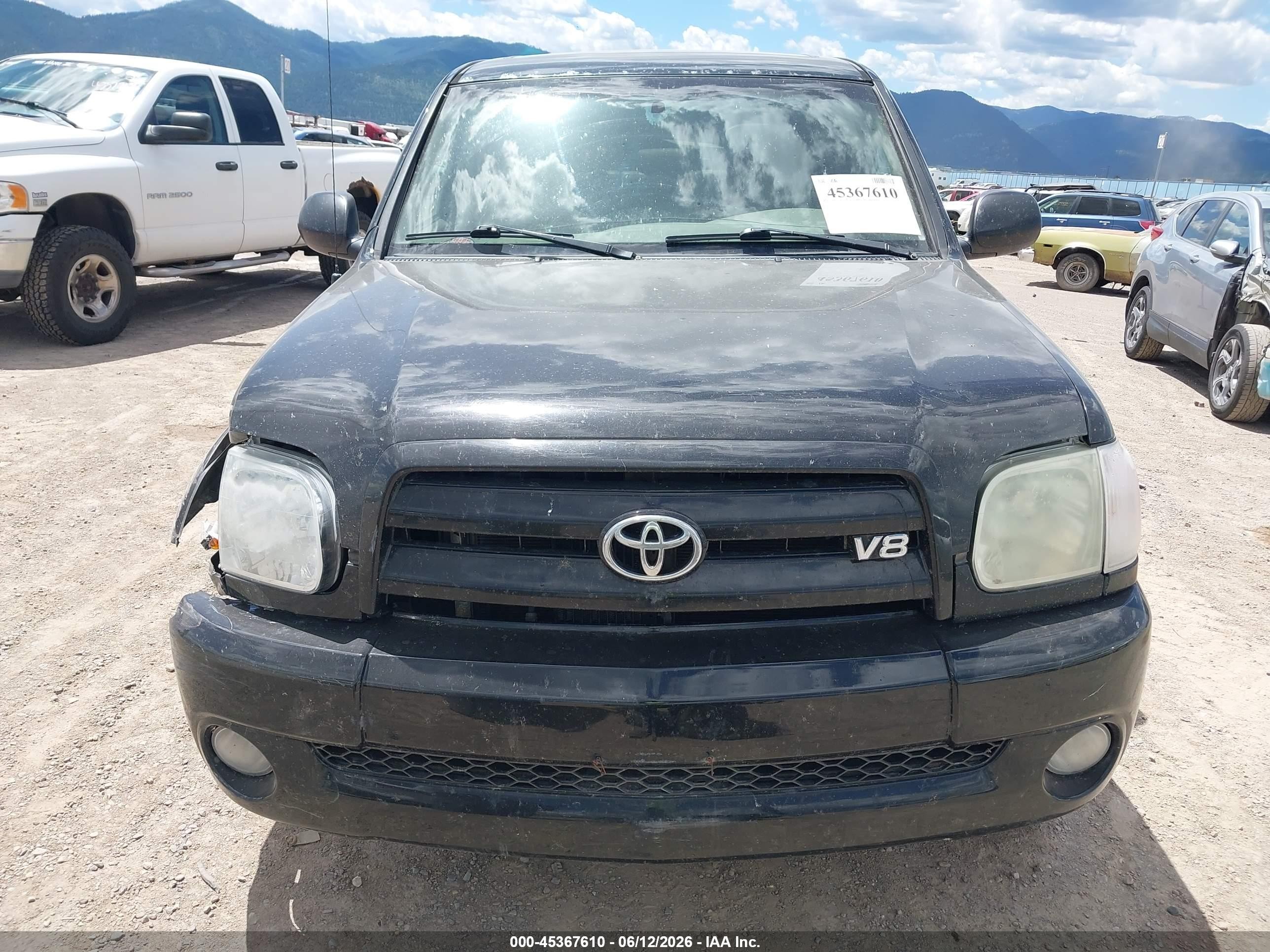 2005 Toyota Tundra Limited V8 Black vin: 5TBDT48185S498748