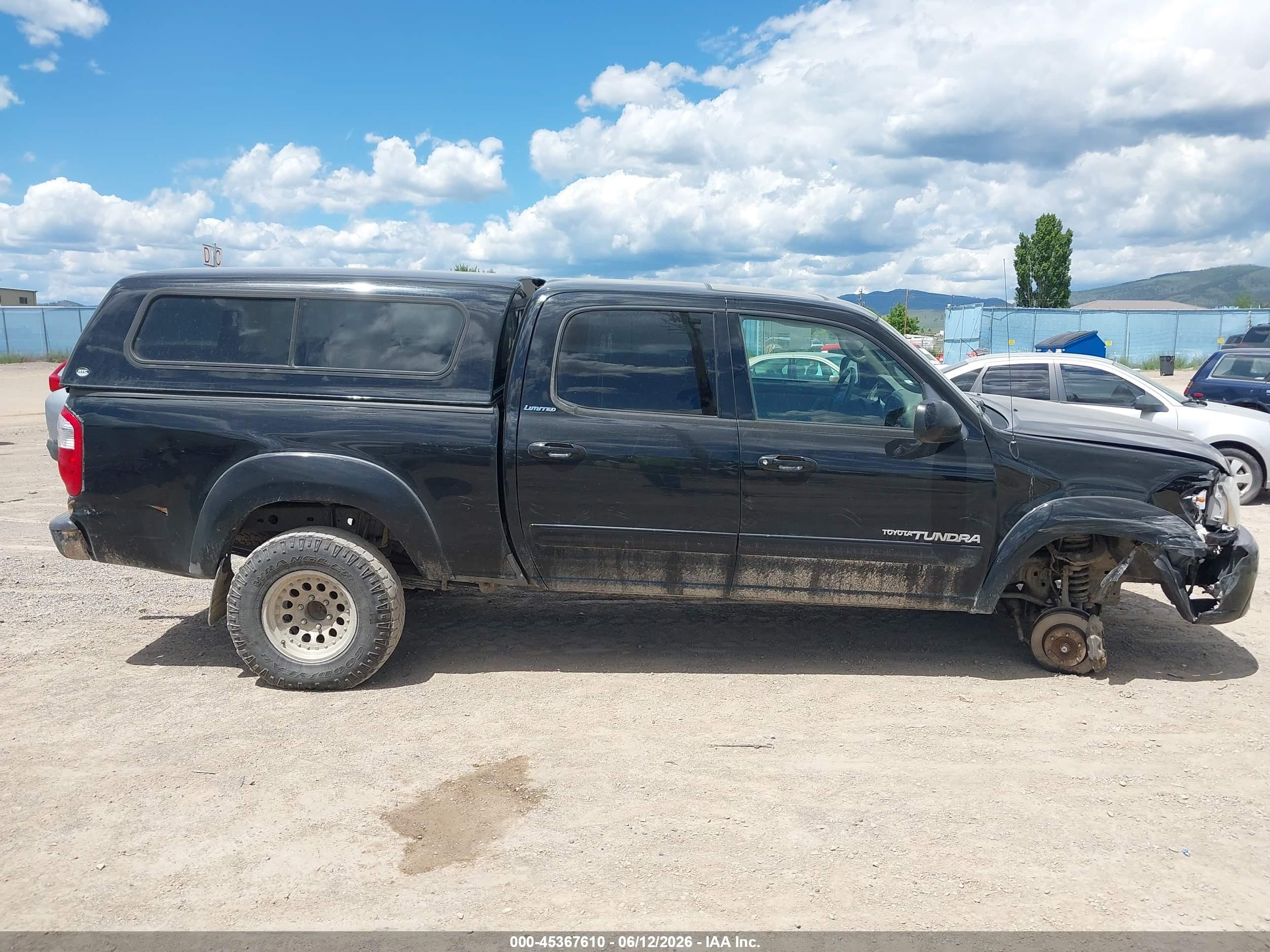 2005 Toyota Tundra Limited V8 Black vin: 5TBDT48185S498748