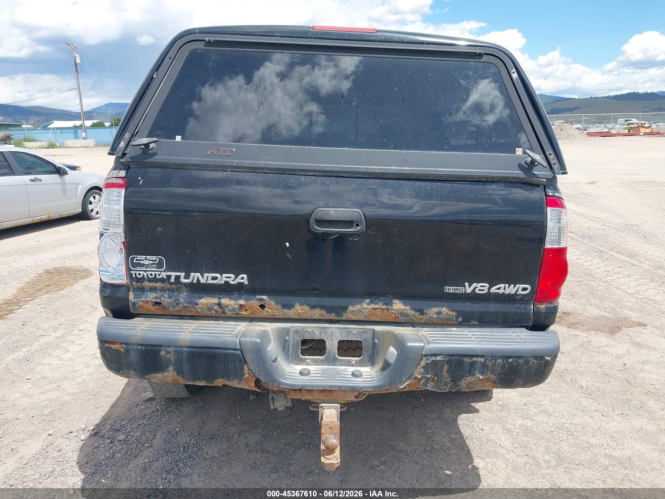 2005 Toyota Tundra Limited V8 Black vin: 5TBDT48185S498748