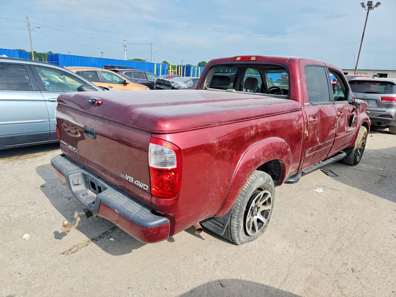 2006 Toyota Tundra Double Cab Limited Burgundy vin: 5TBDT48186S533208