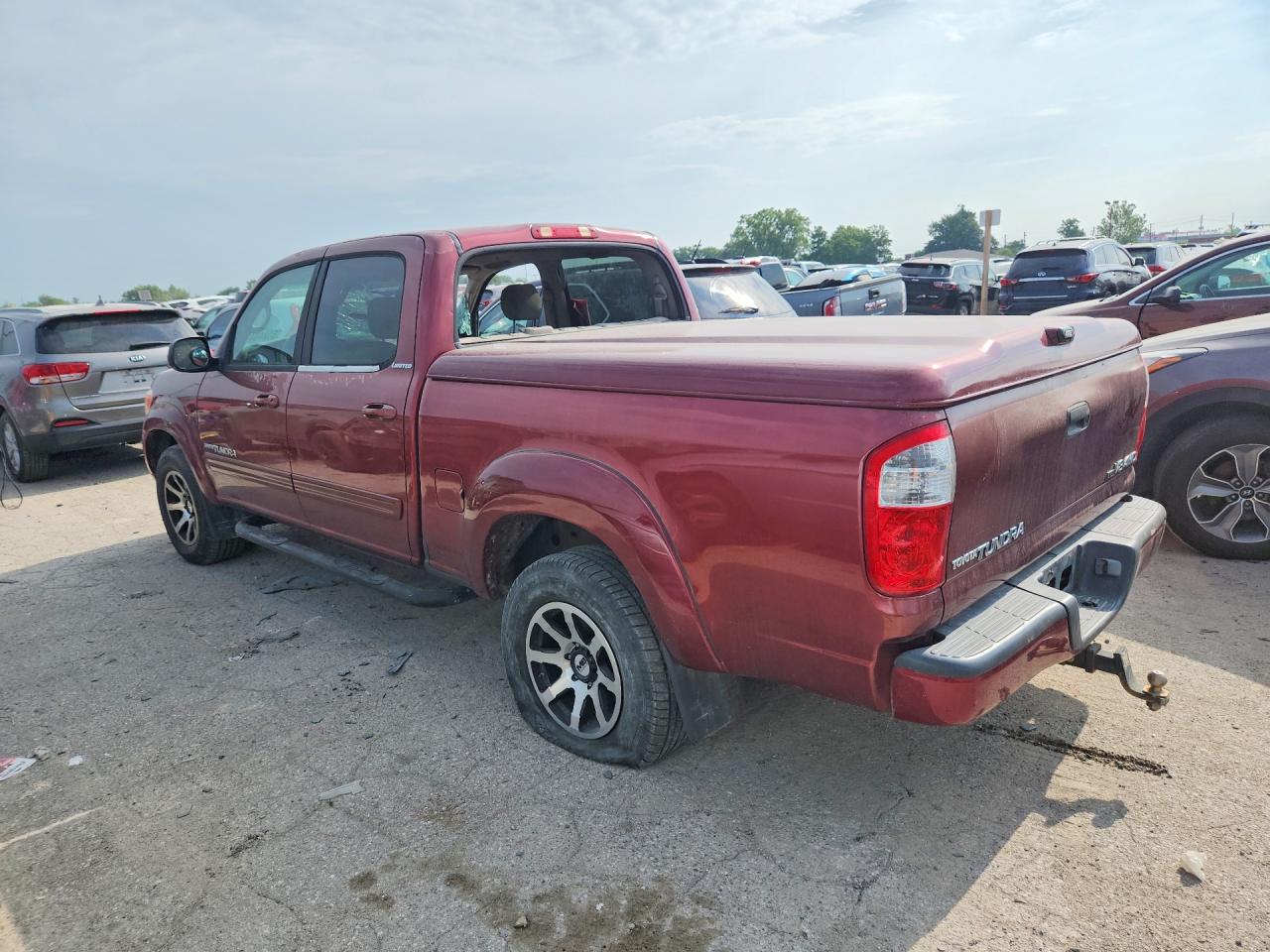 2006 Toyota Tundra Double Cab Limited Burgundy vin: 5TBDT48186S533208