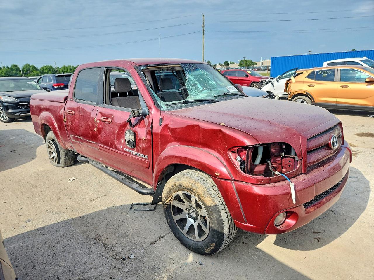 2006 Toyota Tundra Double Cab Limited Burgundy vin: 5TBDT48186S533208