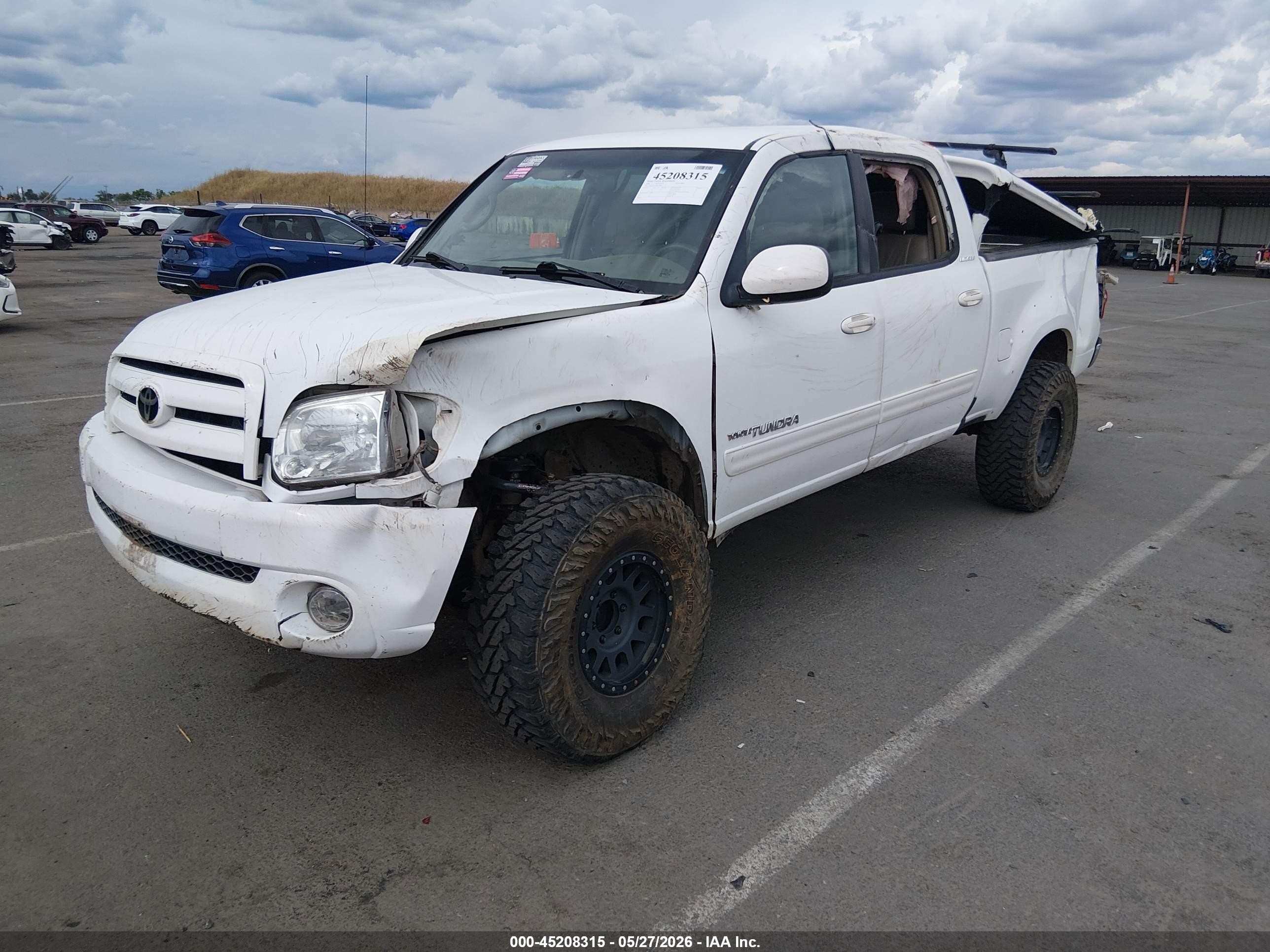 2006 Toyota Tundra Limited V8 White vin: 5TBDT48196S527983