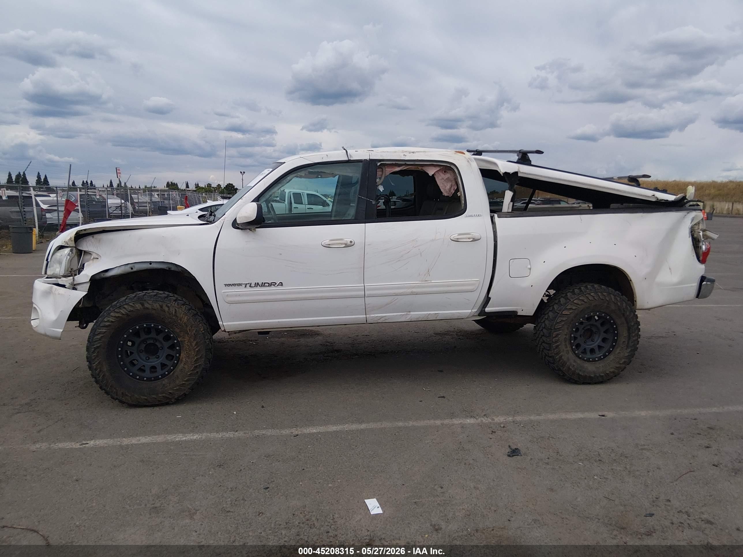 2006 Toyota Tundra Limited V8 White vin: 5TBDT48196S527983
