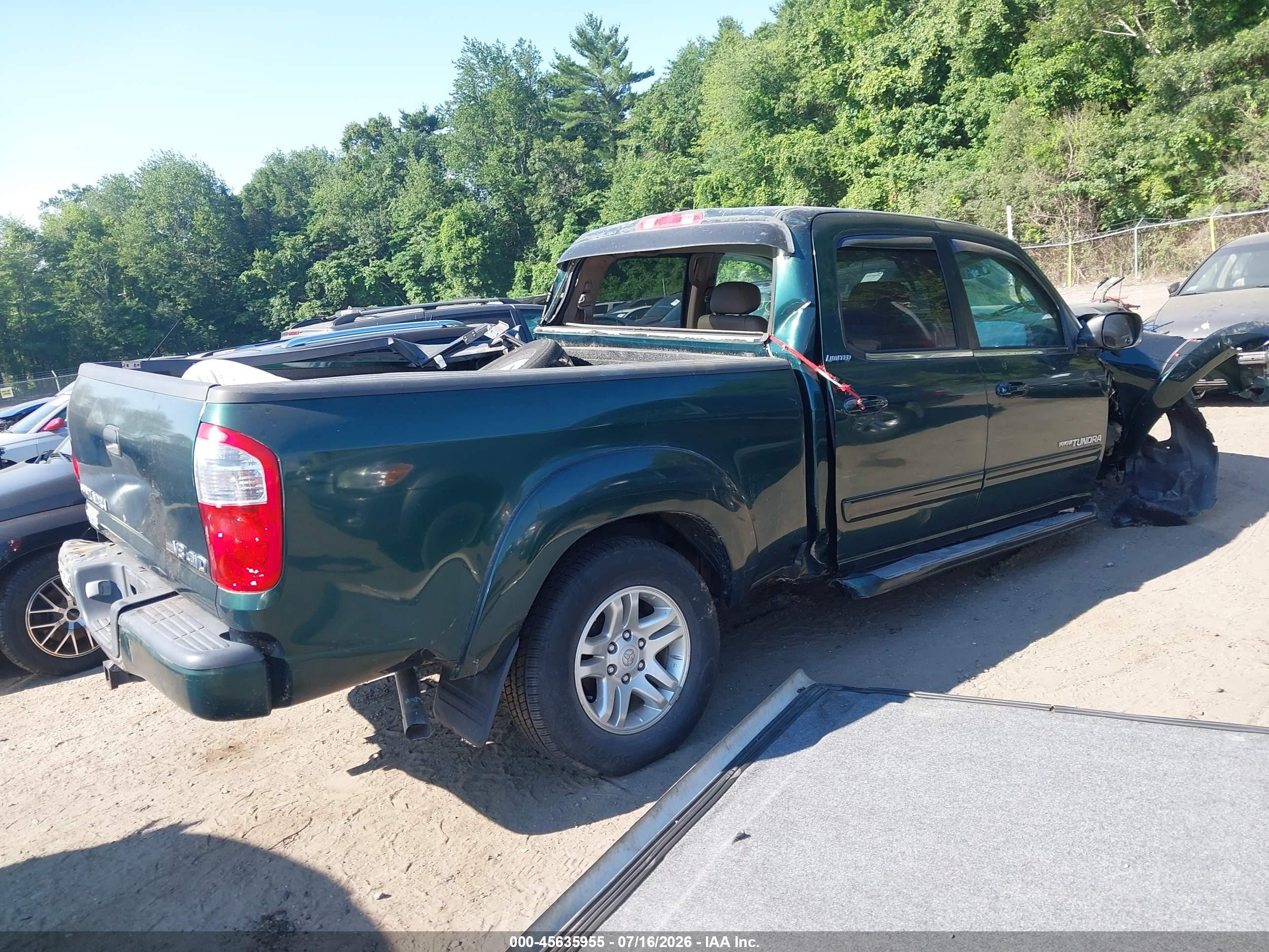2004 Toyota Tundra Limited V8 Green vin: 5TBDT481X4S466222