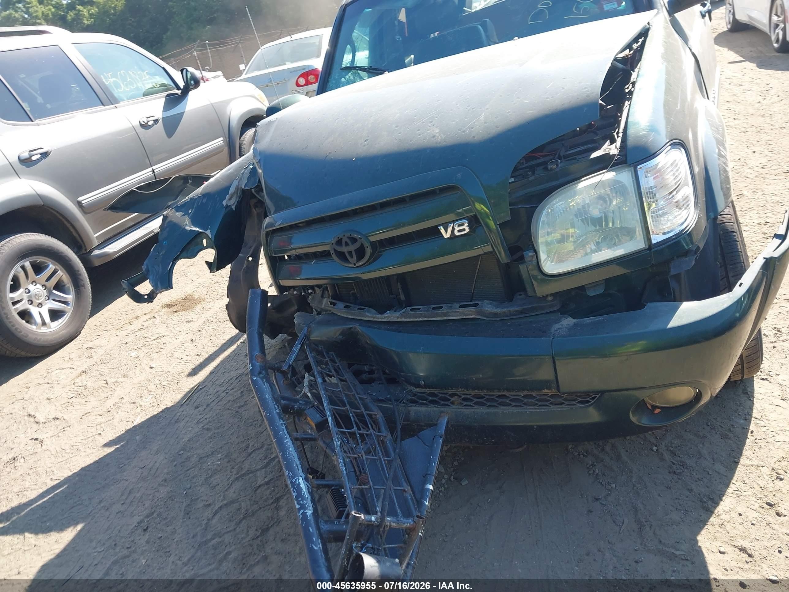 2004 Toyota Tundra Limited V8 Green vin: 5TBDT481X4S466222