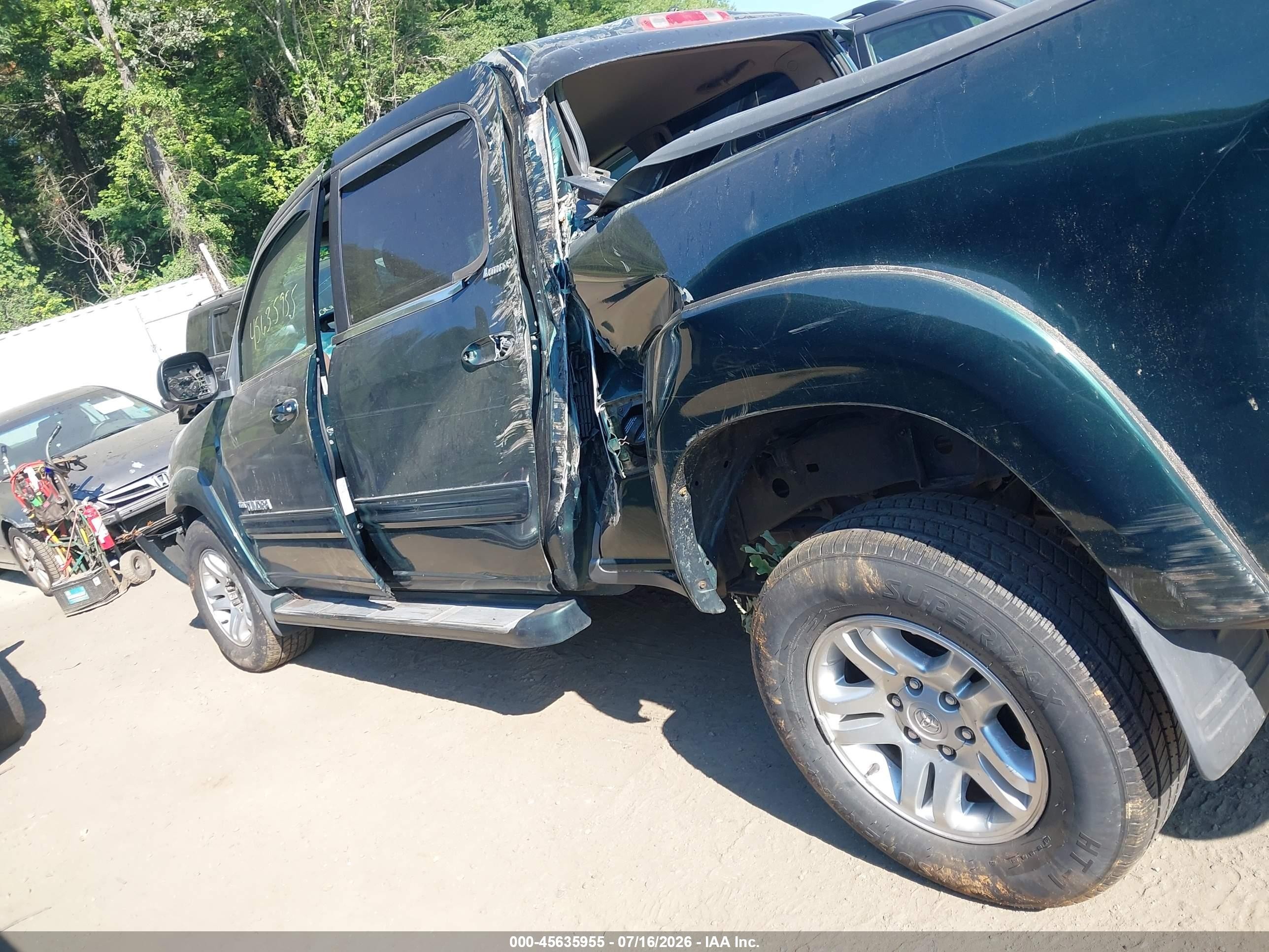 2004 Toyota Tundra Limited V8 Green vin: 5TBDT481X4S466222
