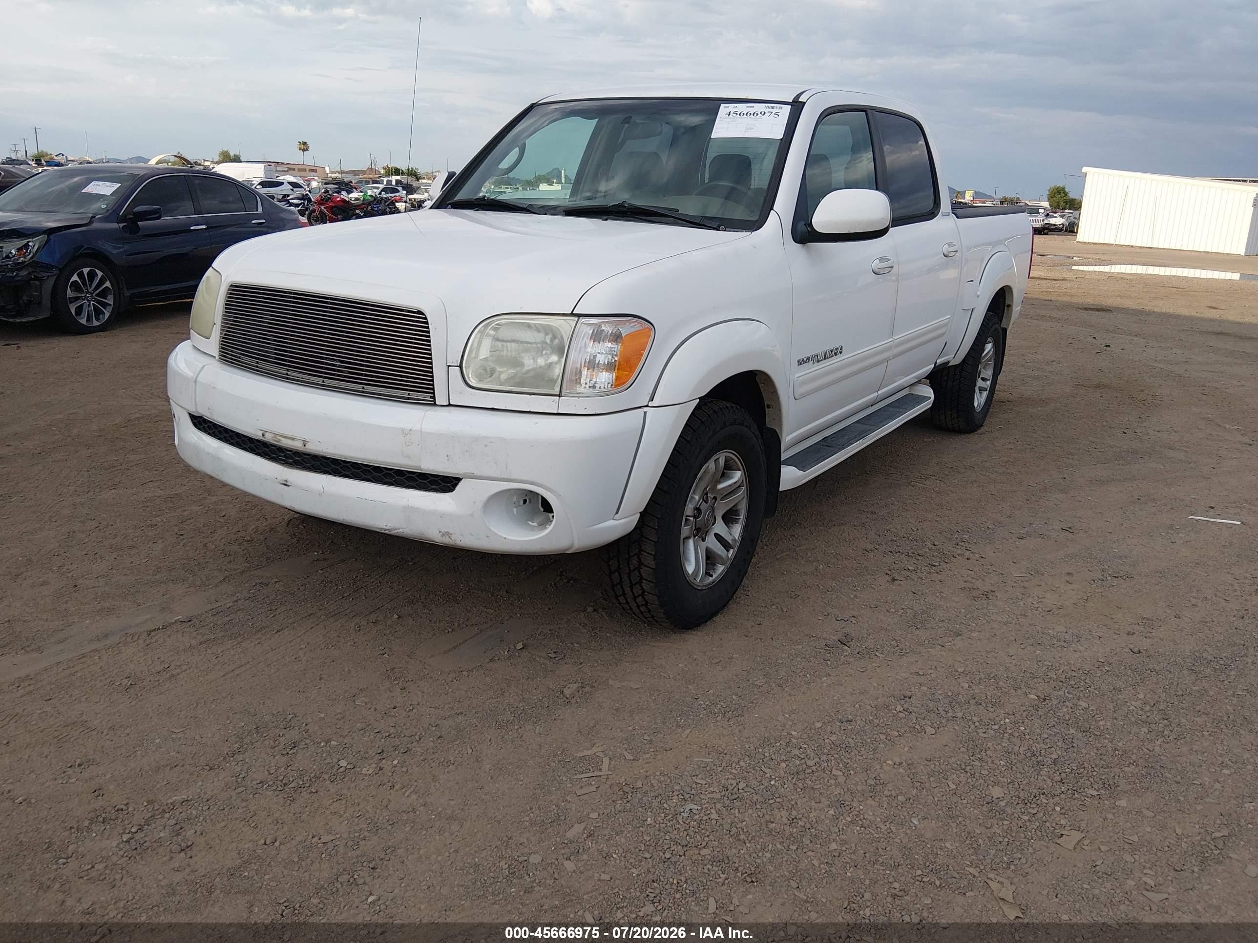 2006 Toyota Tundra Limited V8 White vin: 5TBDT481X6S514353