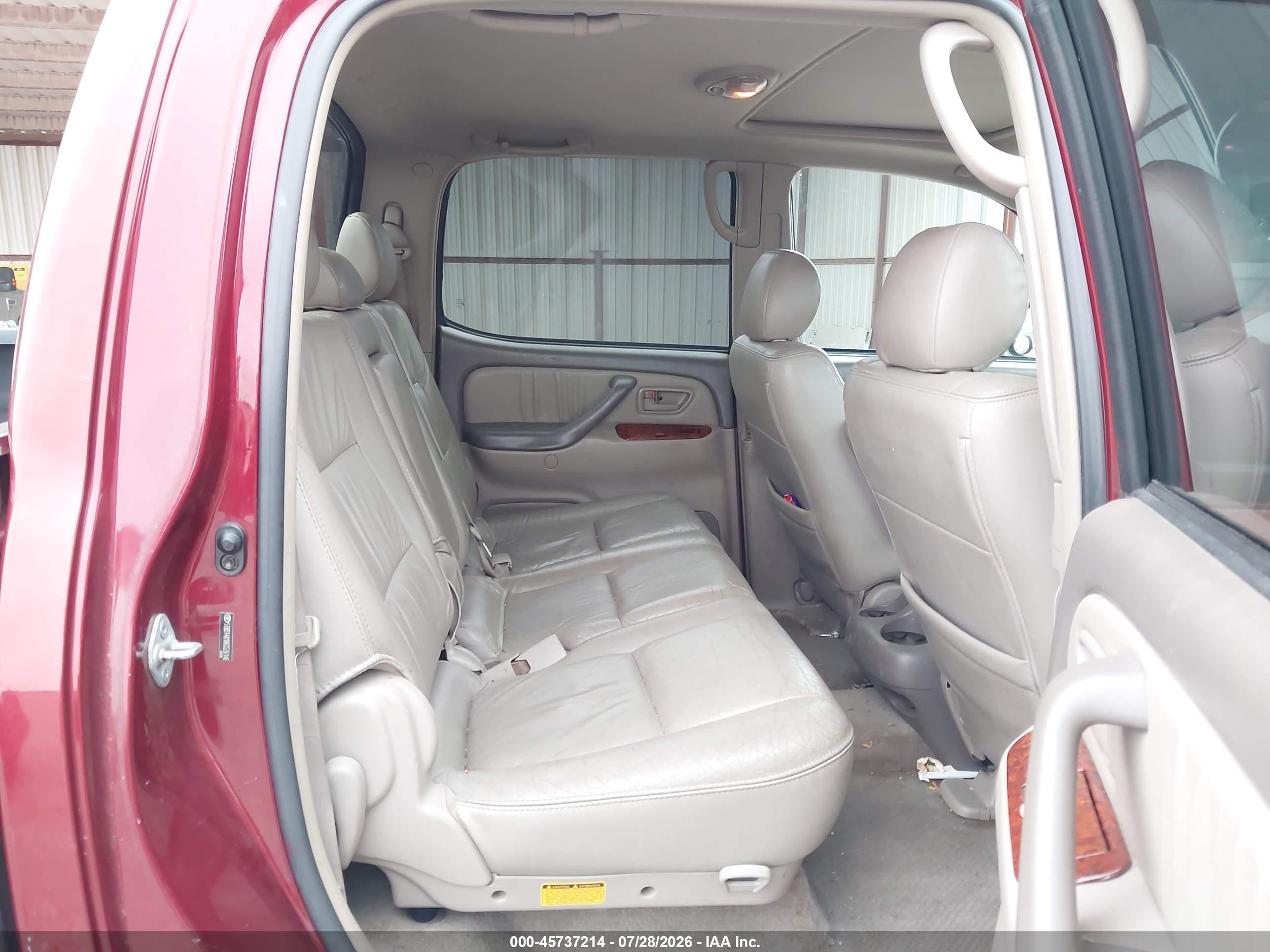 2006 Toyota Tundra Limited V8 Burgundy vin: 5TBDT481X6S526146