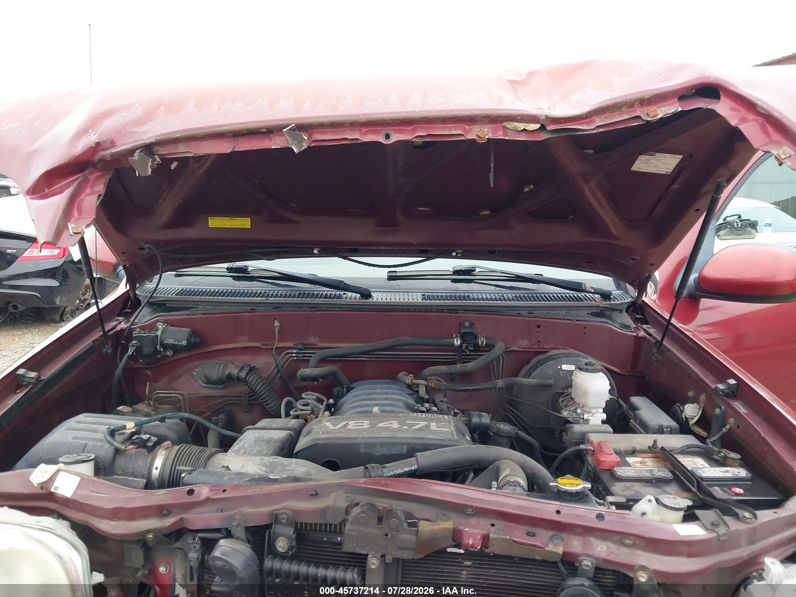 2006 Toyota Tundra Limited V8 Burgundy vin: 5TBDT481X6S526146
