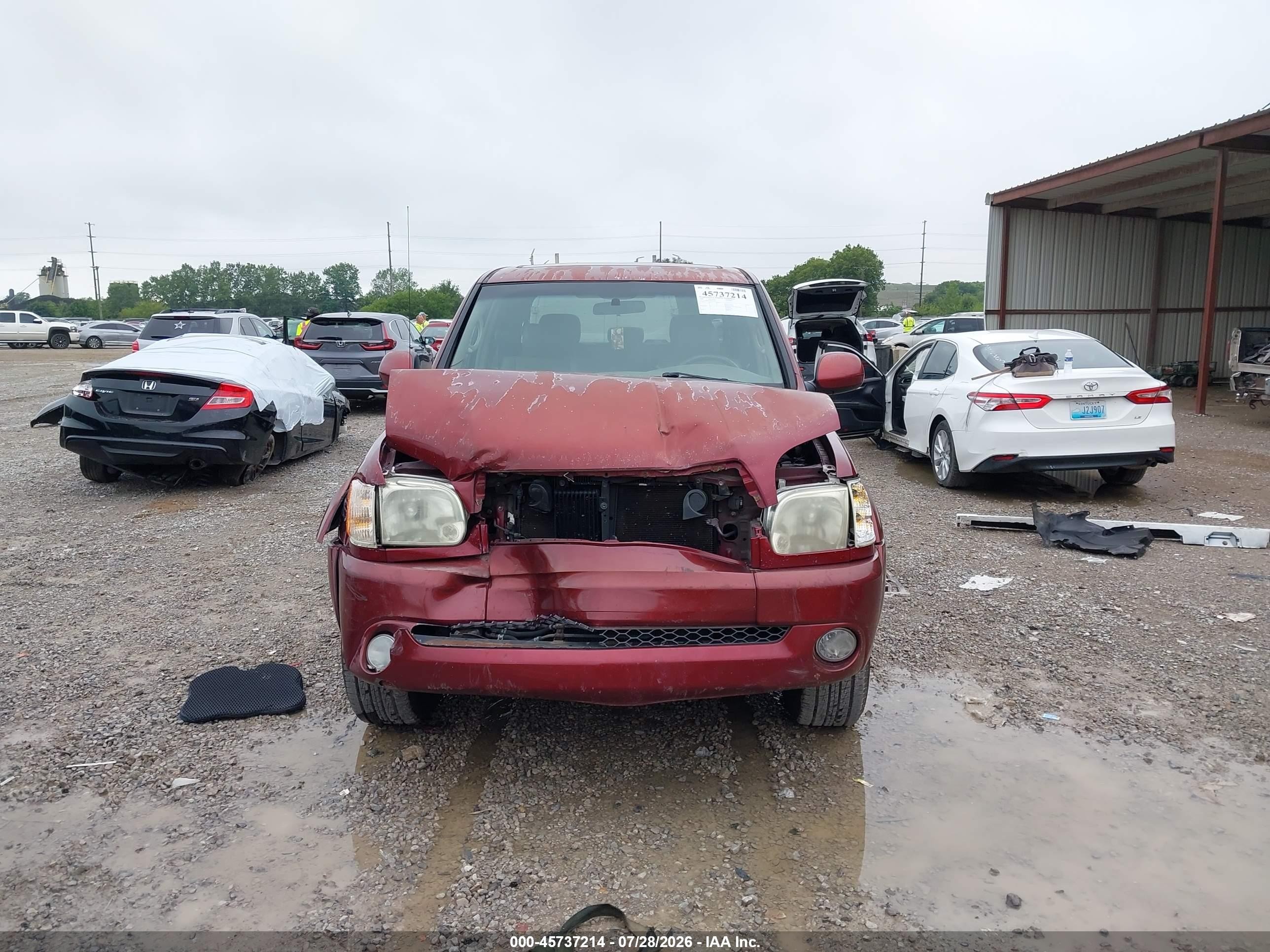 2006 Toyota Tundra Limited V8 Burgundy vin: 5TBDT481X6S526146