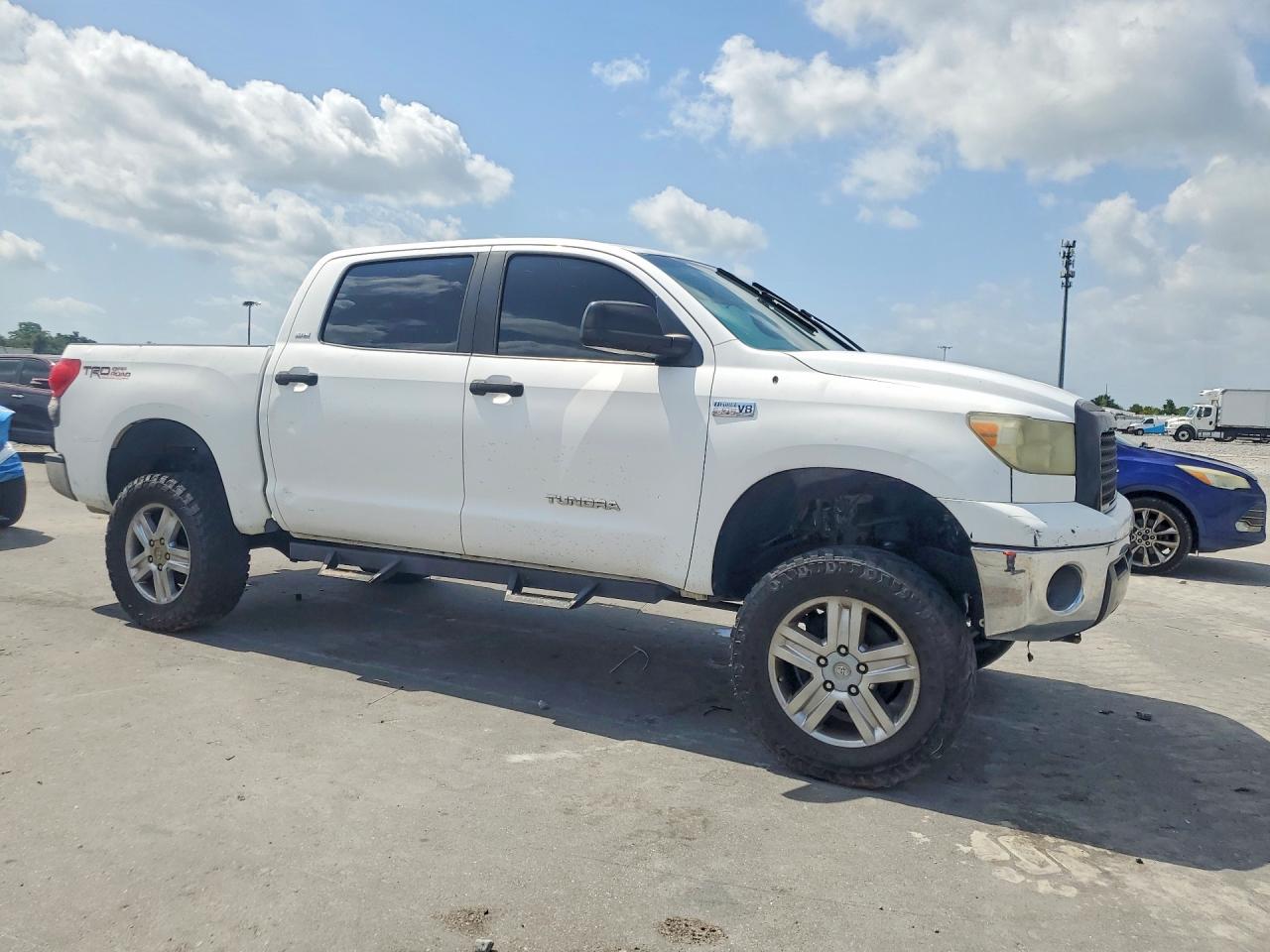 2007 Toyota Tundra Crewmax Sr5 White vin: 5TBDV54117S464532
