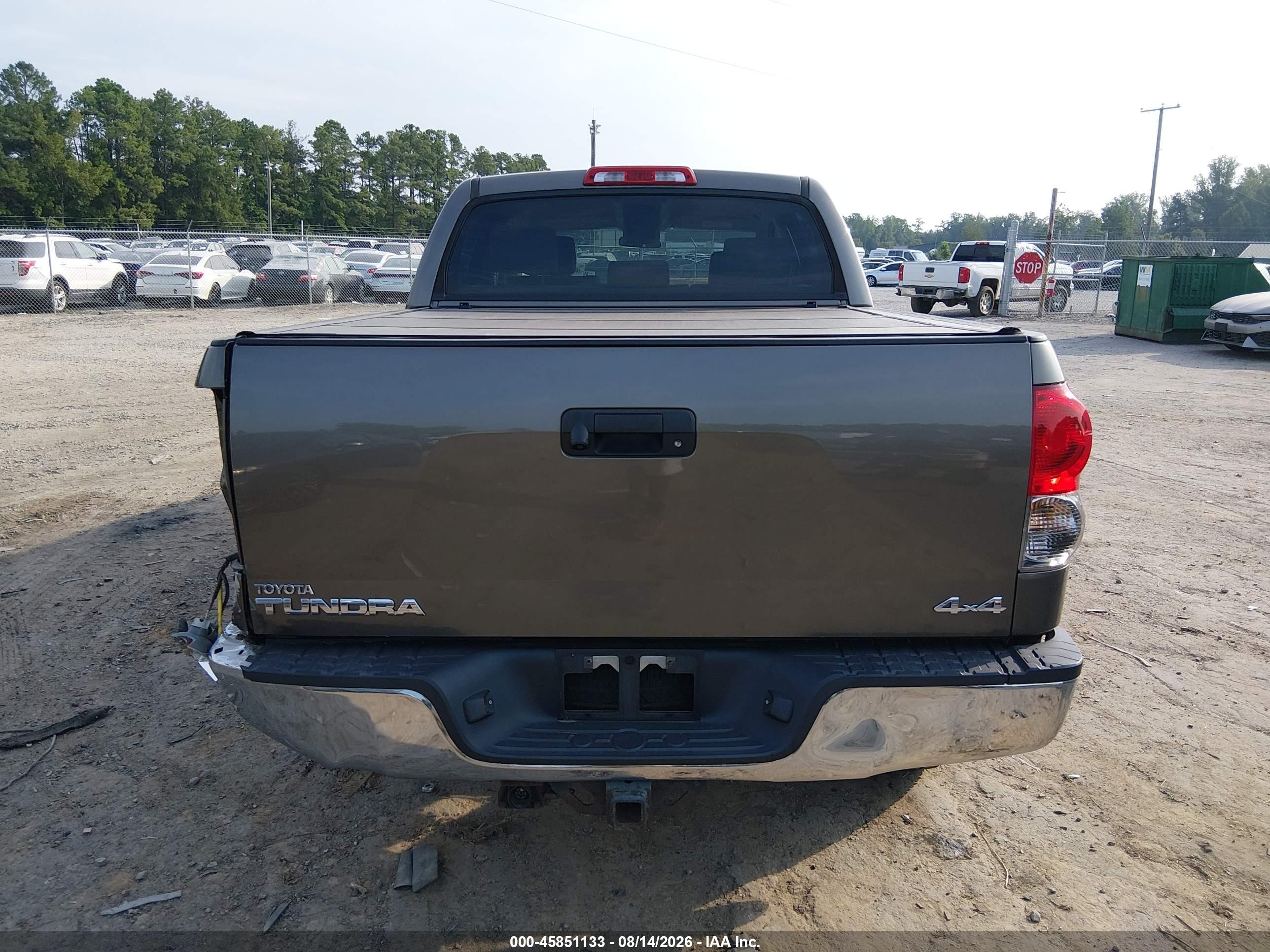 2008 Toyota Tundra Sr5 5.7l V8 Gray vin: 5TBDV54118S494941