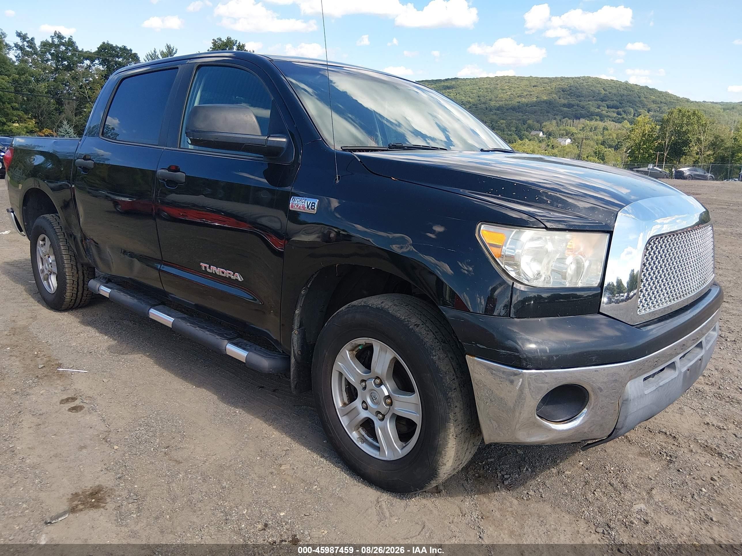 2008 Toyota Tundra Base 5.7l V8 Black vin: 5TBDV54128S518972